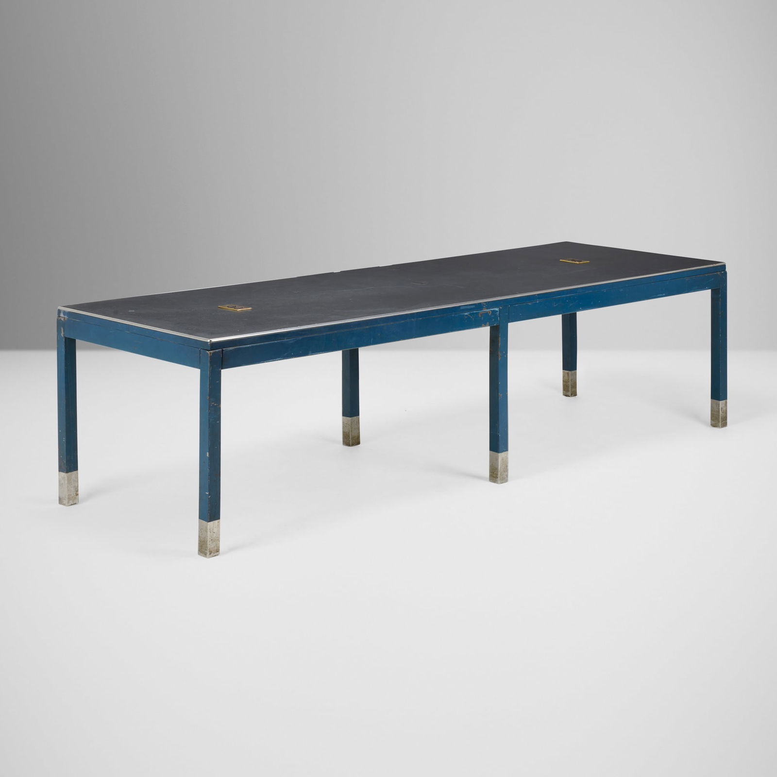 William Lescaze, Table from the Wilbour Library of Egyptology at the Brooklyn Museum: William Lescaze Table from the Wilbour Library of Egyptology at the Brooklyn Museum Corry-Jamestown Manufacturing CorporationSwitzerland/USA, 1933-34enameled aluminum and steel 30.5 h x 108.25