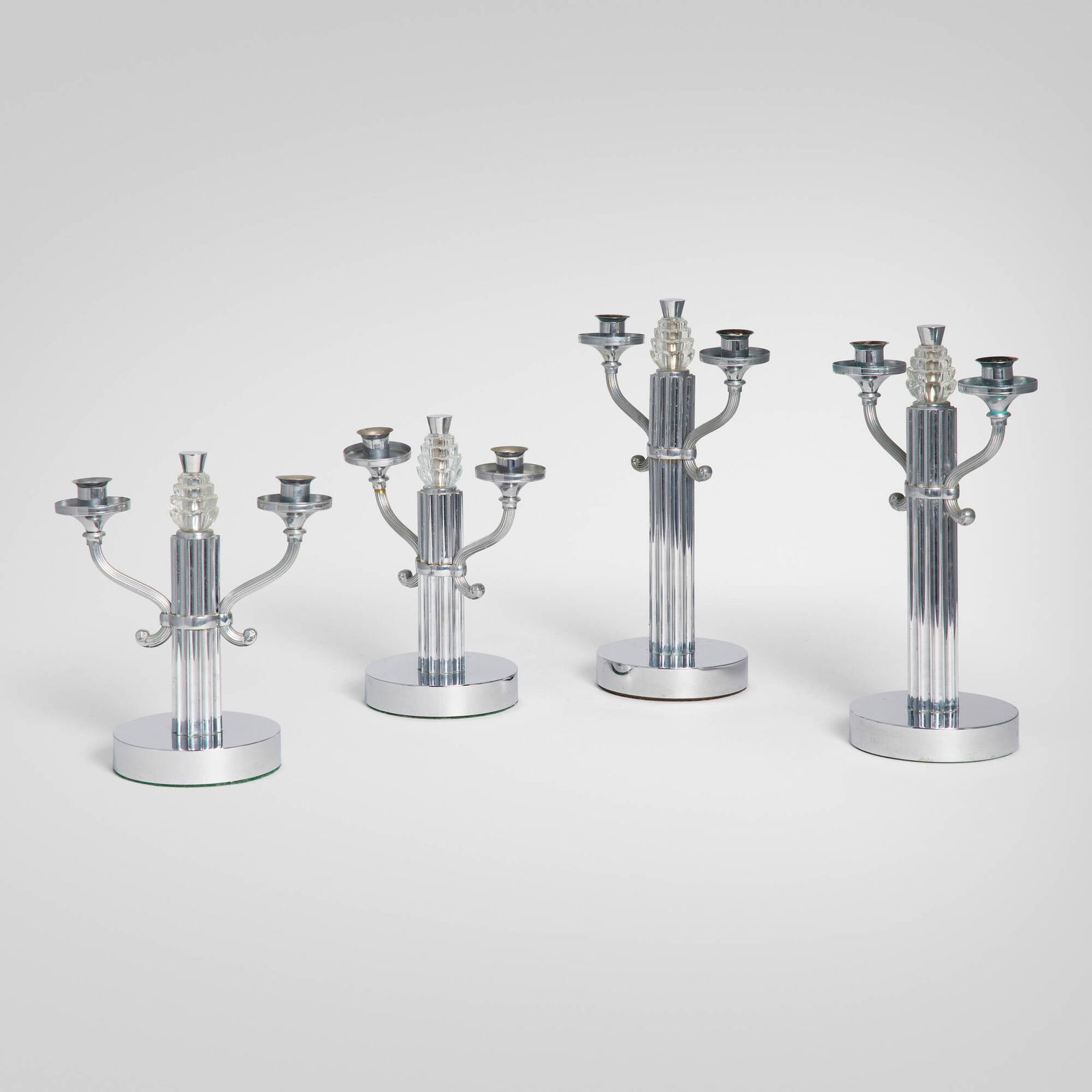 Chase Brass & Copper Co., Athena candelabra, two pairs (1 of 3)