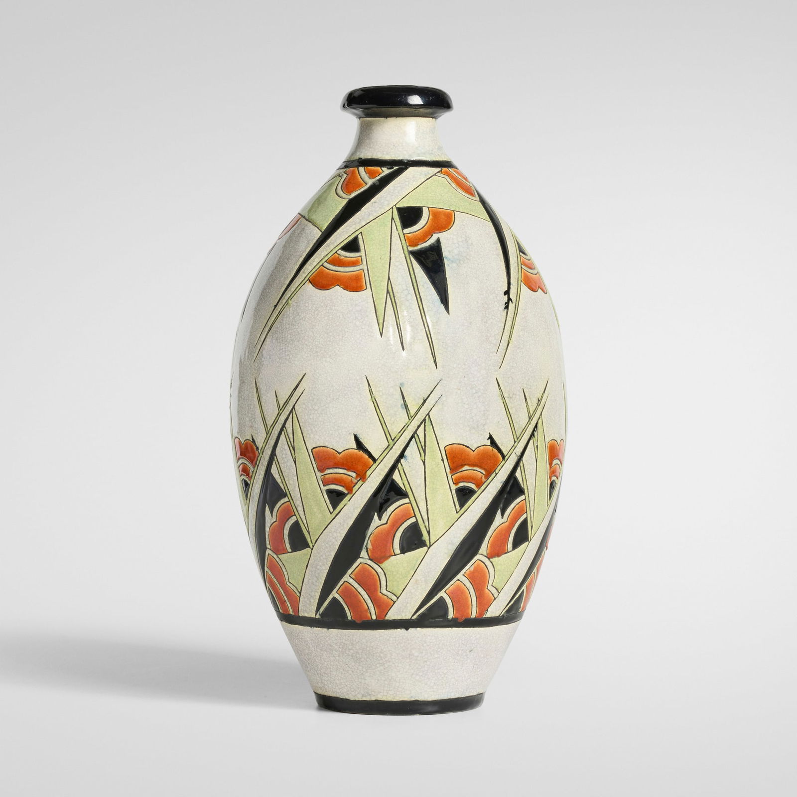 Charles Catteau for Boch Freres Keramis, Vase: Charles Catteau for Boch Freres Keramis Vase Belgium, c. 1925glazed stoneware 19.75 h x 10.5 dia in (50 x 27 cm) Stamped to underside 'Made in Belgium Boch Fes La Louviere Fabrication Belge' a