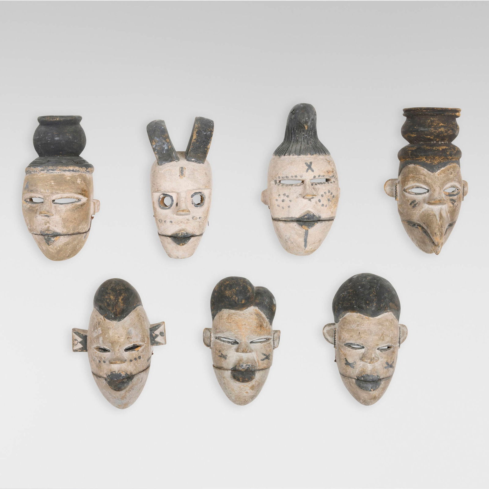 Ogoni, Elu (Spirit) masks, set of seven (1 of 5)