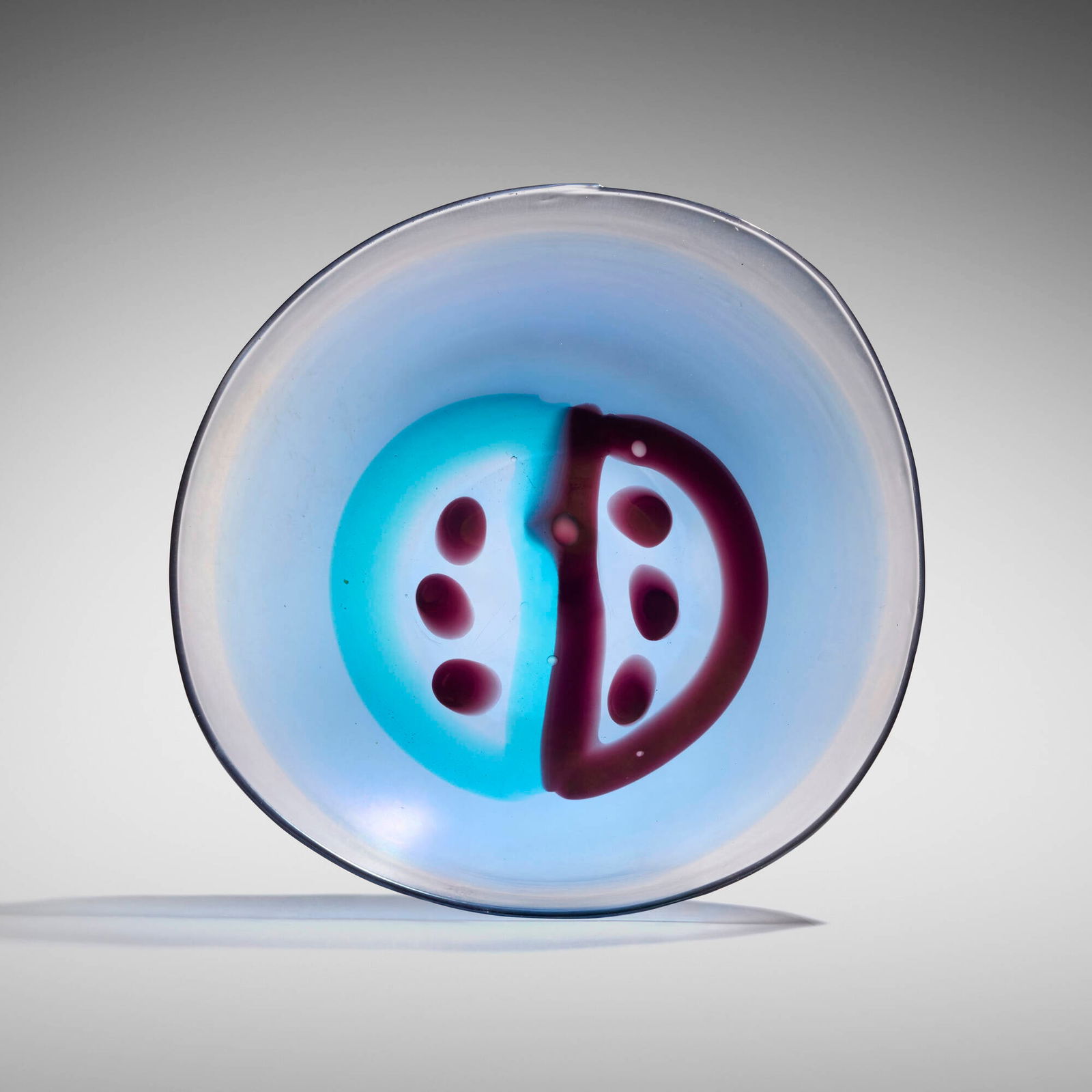 Carlo Scarpa, Rare Bicolore a Macchie bowl, model 4424 (1 of 6)