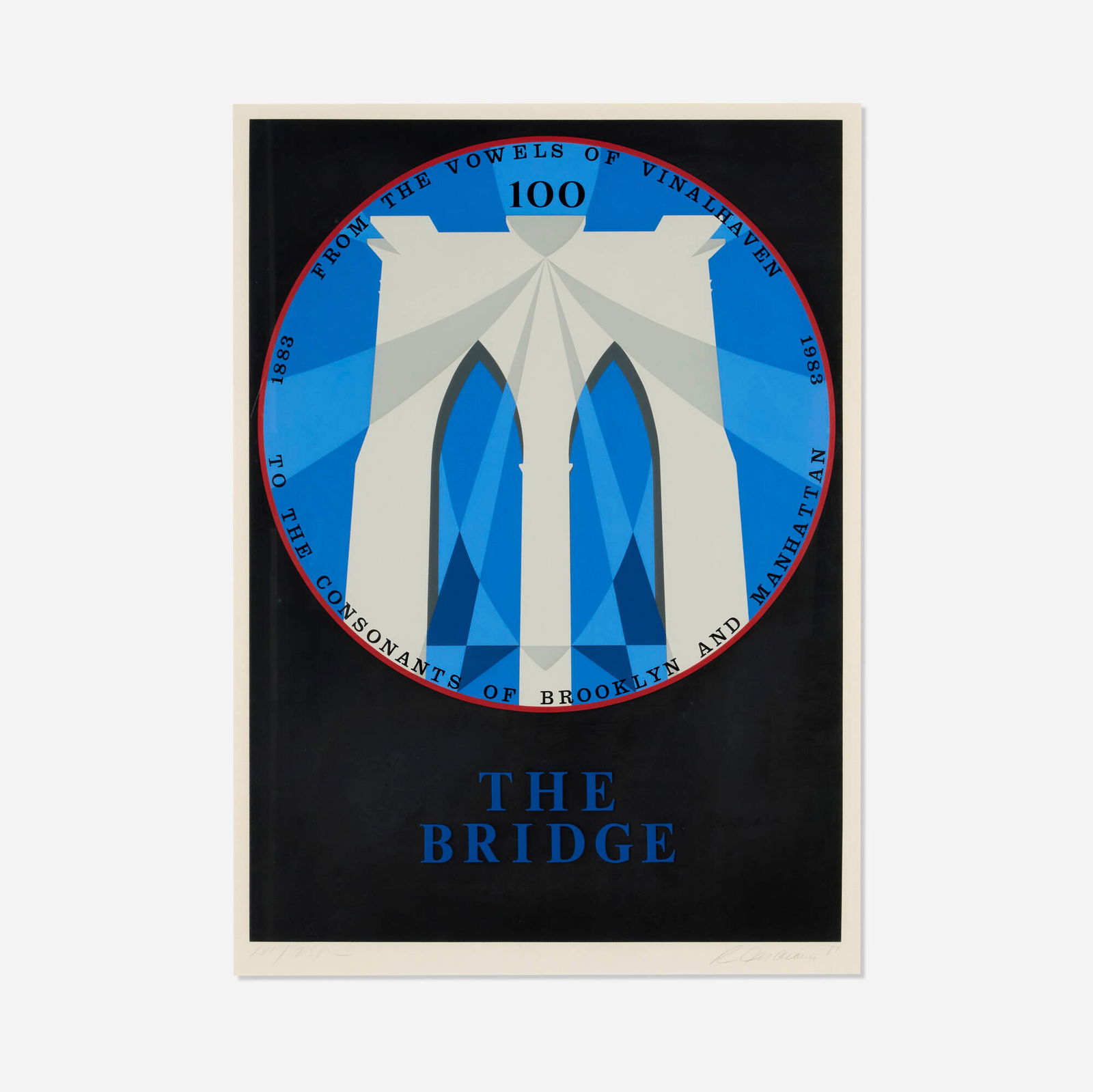 Robert Indiana, The Brooklyn Bridge (from the New York, New York portfolio) (1 of 3)