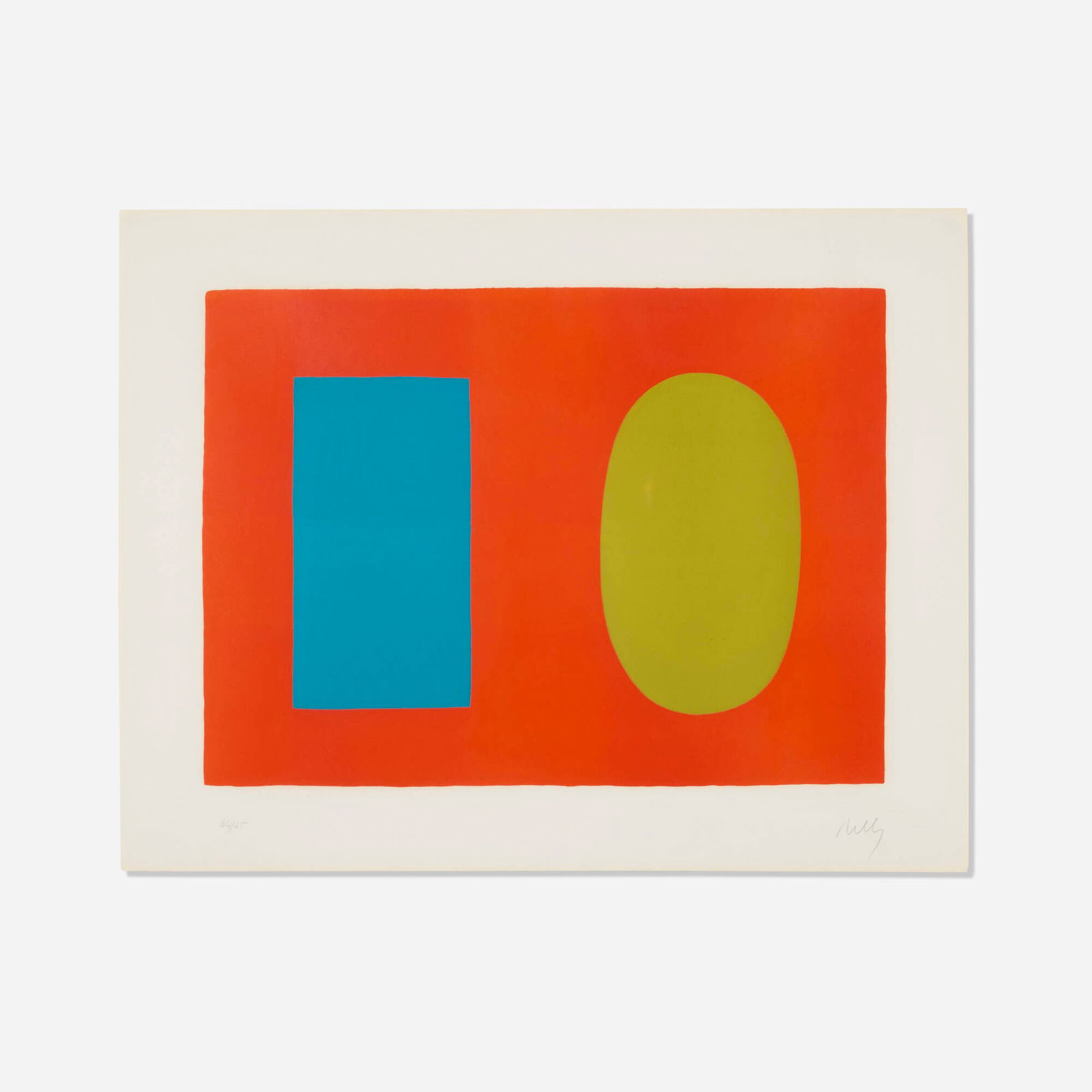 Ellsworth Kelly, Blue and Green over Orange (from the Suite of Twenty-Seven Color Lithographs) (1 of 3)