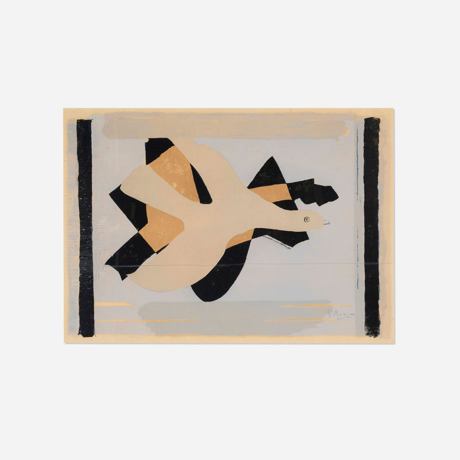 Georges Braque, L'oiseau et son ombre I: Georges Braque L'oiseau et son ombre I 1959lithograph in colors sight: 24 h x 33.625 w in (61 x 85 cm) Signed to lower edge 'G Braque'. This work is from the edition of 75 printed by Mourlot,