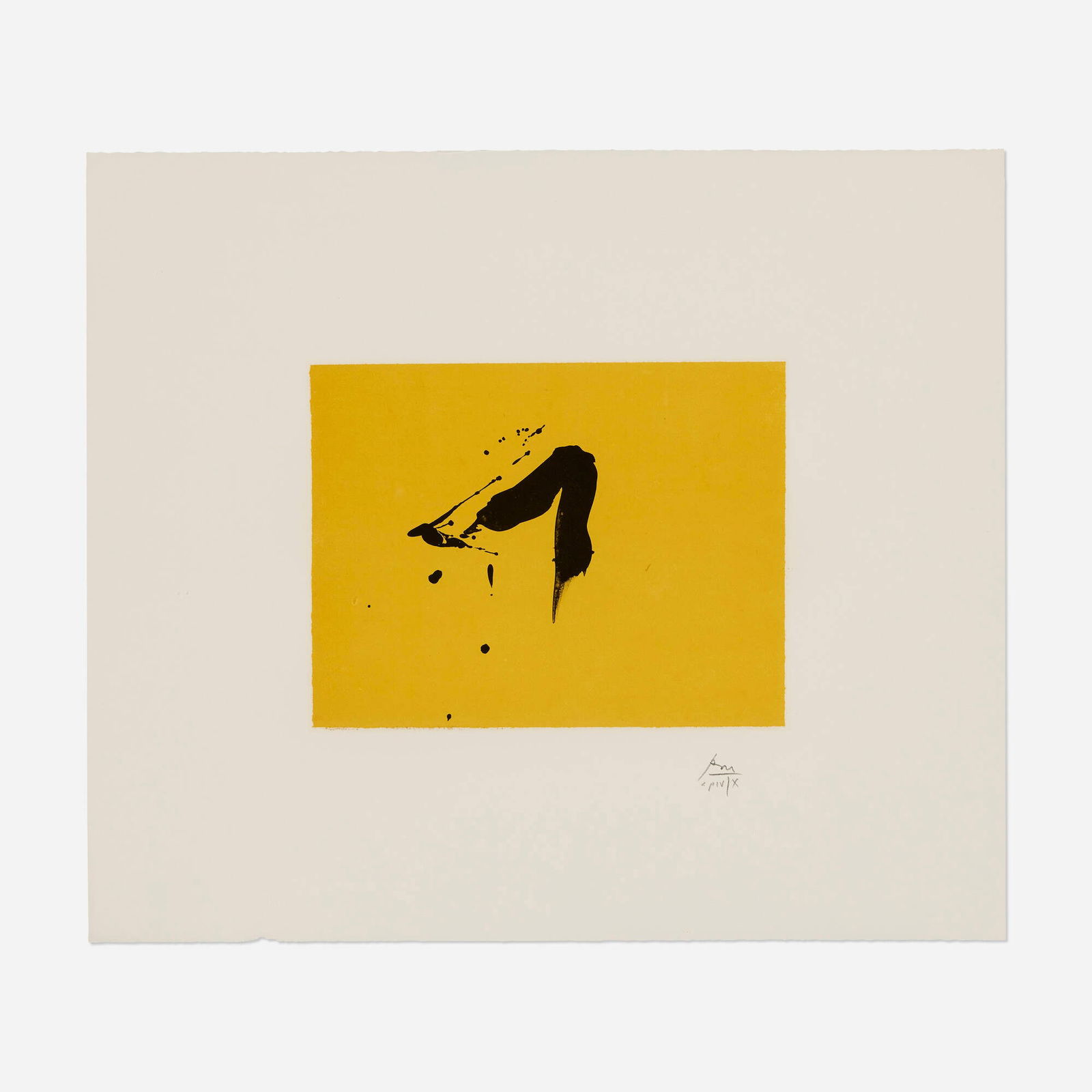 Robert Motherwell, Black Sun (from the Octavio Paz suite) (1 of 3)