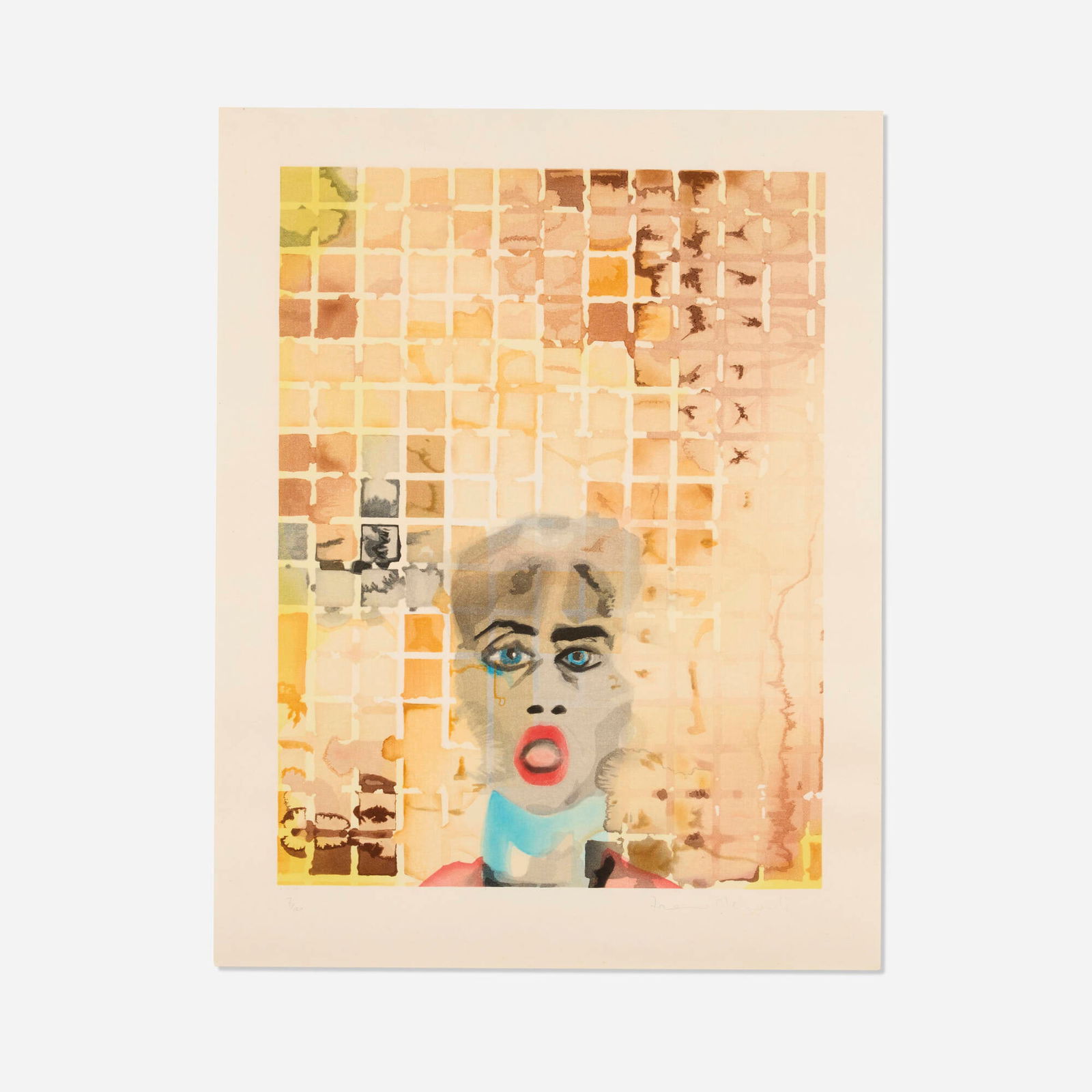 Francesco Clemente, Self-Portrait: Francesco Clemente Self-Portrait 1989woodcut in colors image: 24 h x 18 w in (61 x 46 cm) sheet: 28.75 h x 22.25 w in (73 x 57 cm) Signed and numbered to lower margin '7/120 Francesco Cleme