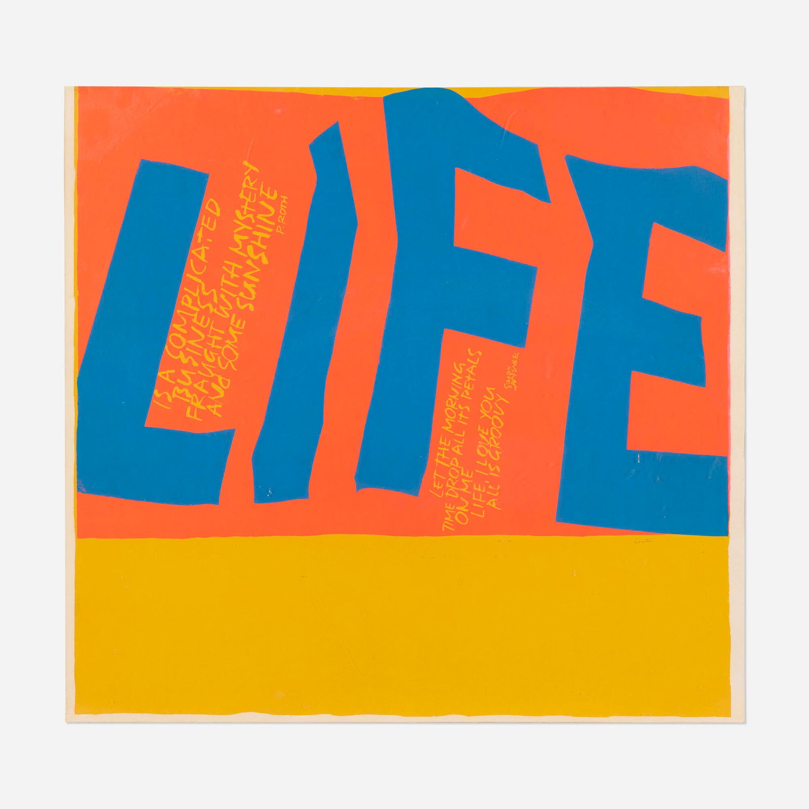 Corita Kent (Sister Mary Corita), life is a complicated business (1 of 3)