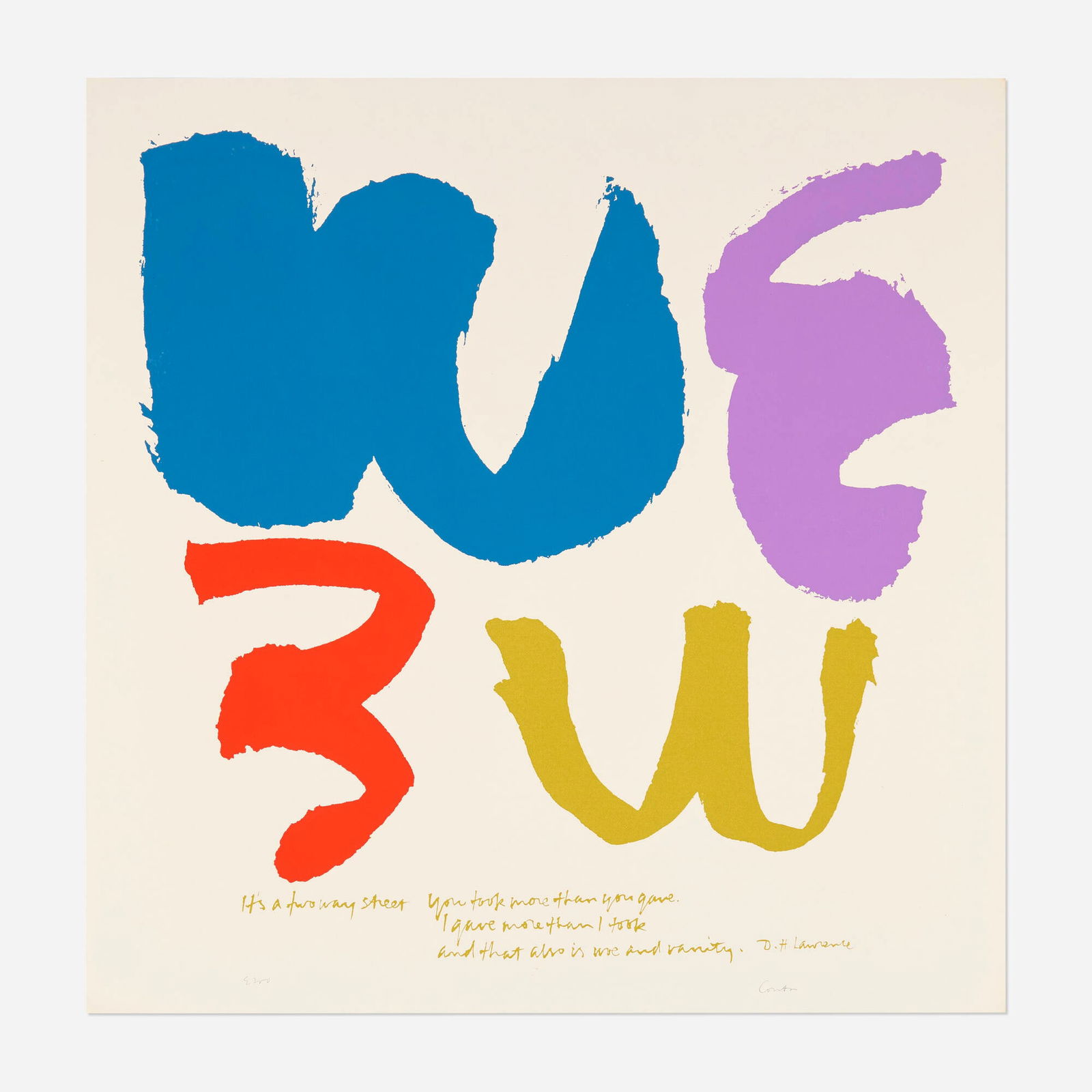 Corita Kent (Sister Mary Corita), me must be turned upside down to become we (1 of 2)