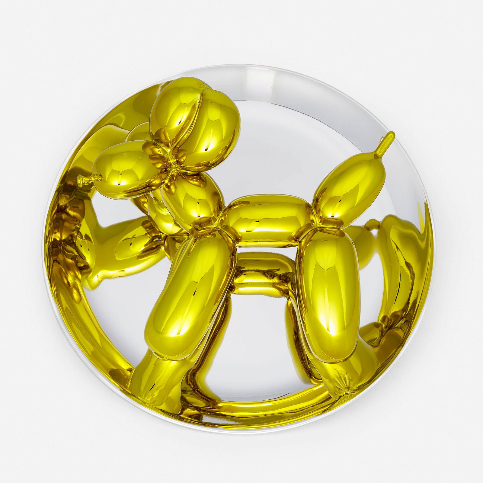Jeff Koons, Balloon Dog (Yellow): Jeff Koons Balloon Dog (Yellow) 2015glazed porcelain 4.25 h x 10.25 dia in (11 x 26 cm) Printed signature, title, date and number to verso 'Balloon Dog (Yellow) by Jeff Koons limited edition |