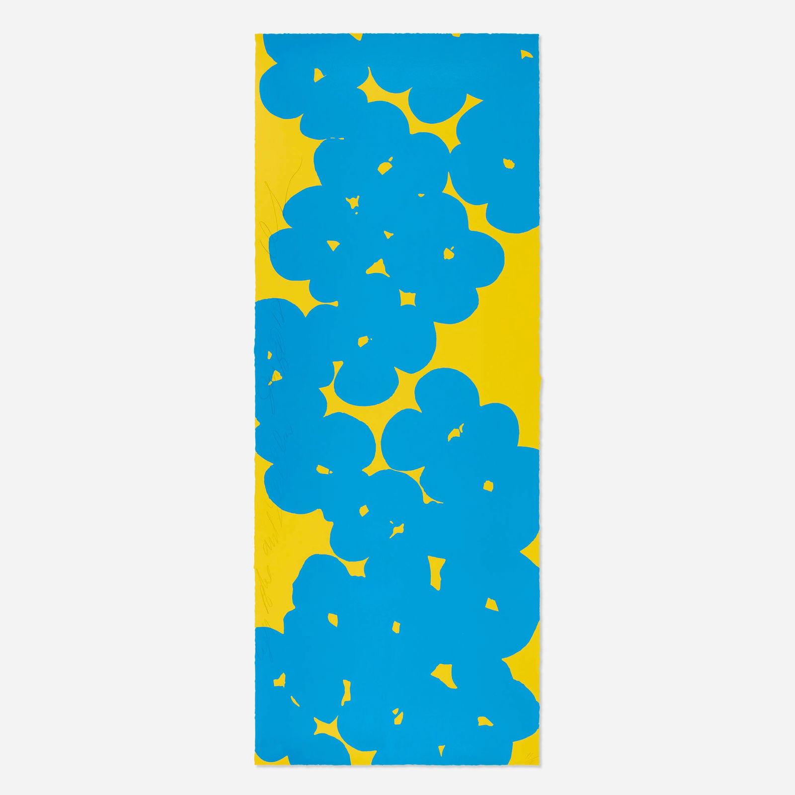 Donald Sultan, Wallflower (Cyan Blue and Yellow) (1 of 3)