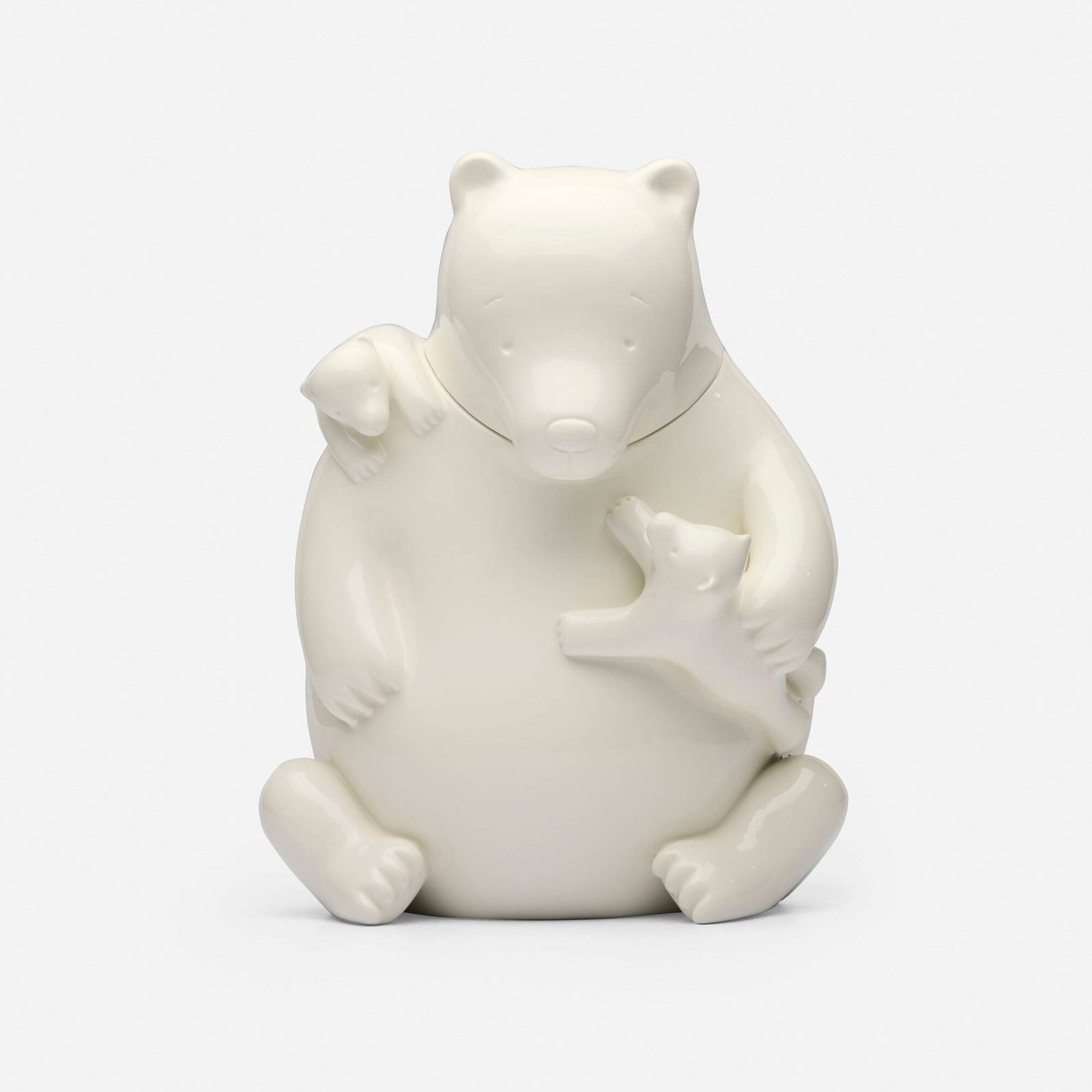 Tom Otterness, Mama Bear Cookie Jar: Tom Otterness Mama Bear Cookie Jar 2010glazed porcelain 12.5 h x 9.5 w x 9.25 d in (32 x 24 x 23 cm) Transfer-printed signature to collar of lid '? Tom Otterness' and to underside 'Produced by