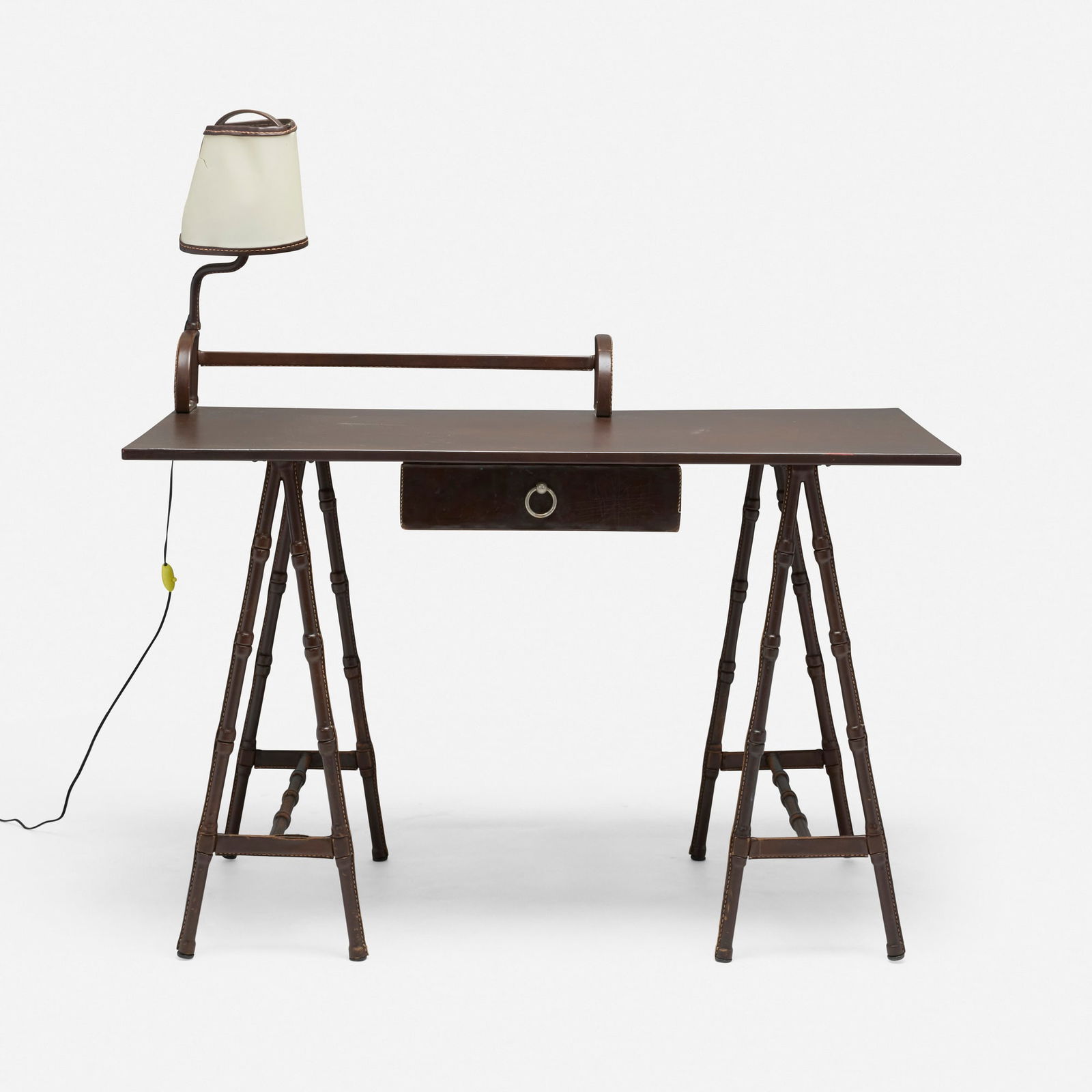 Jacques Adnet, attribution, Desk with lamp (1 of 5)