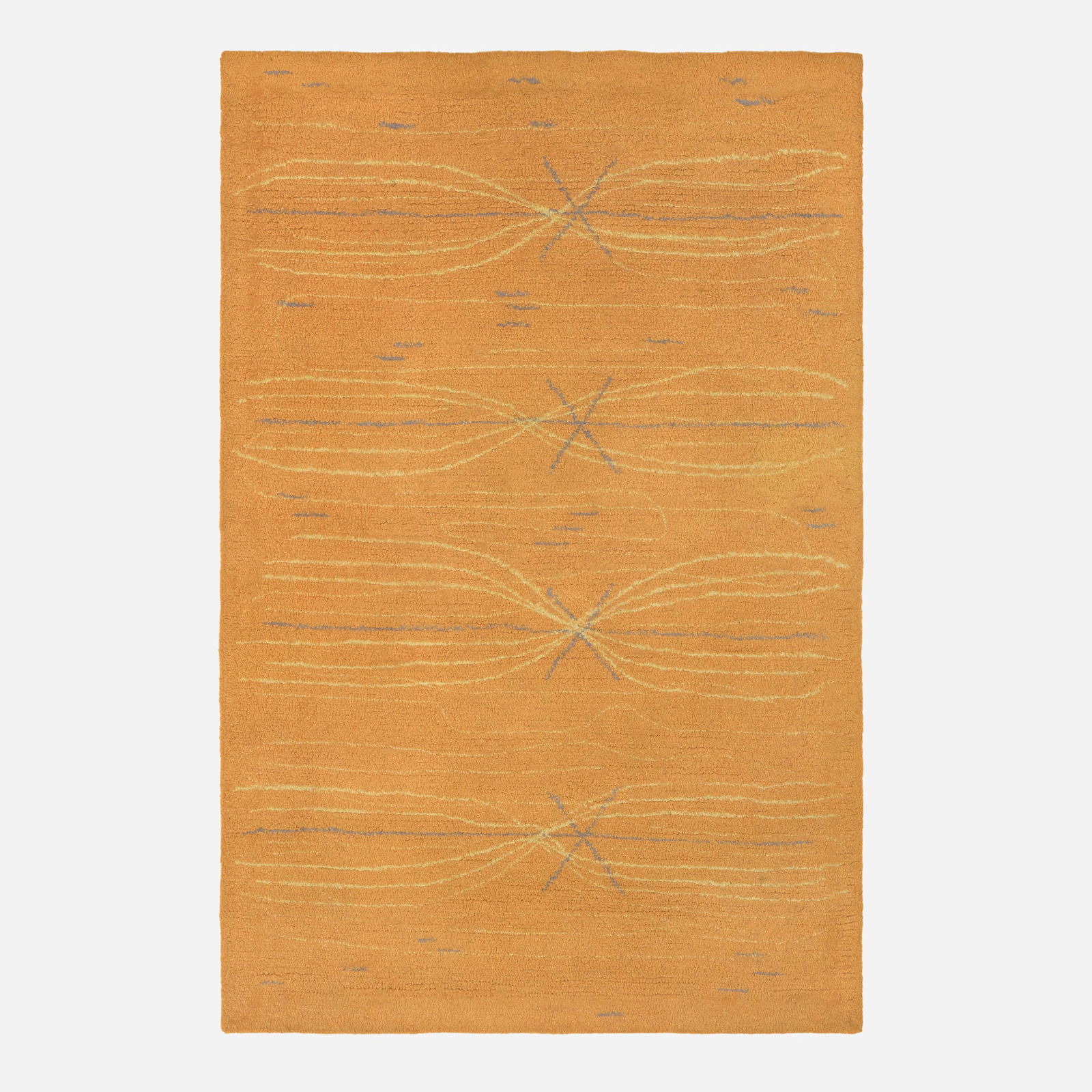 Edward Fields, Pile carpet: Edward Fields Pile carpet USA, 20th centurymachine-knotted wool 3'10" x 5'10" in (117 x 179 cm) Stamped studio mark to underside 'Edward Fields'. This work will ship from L