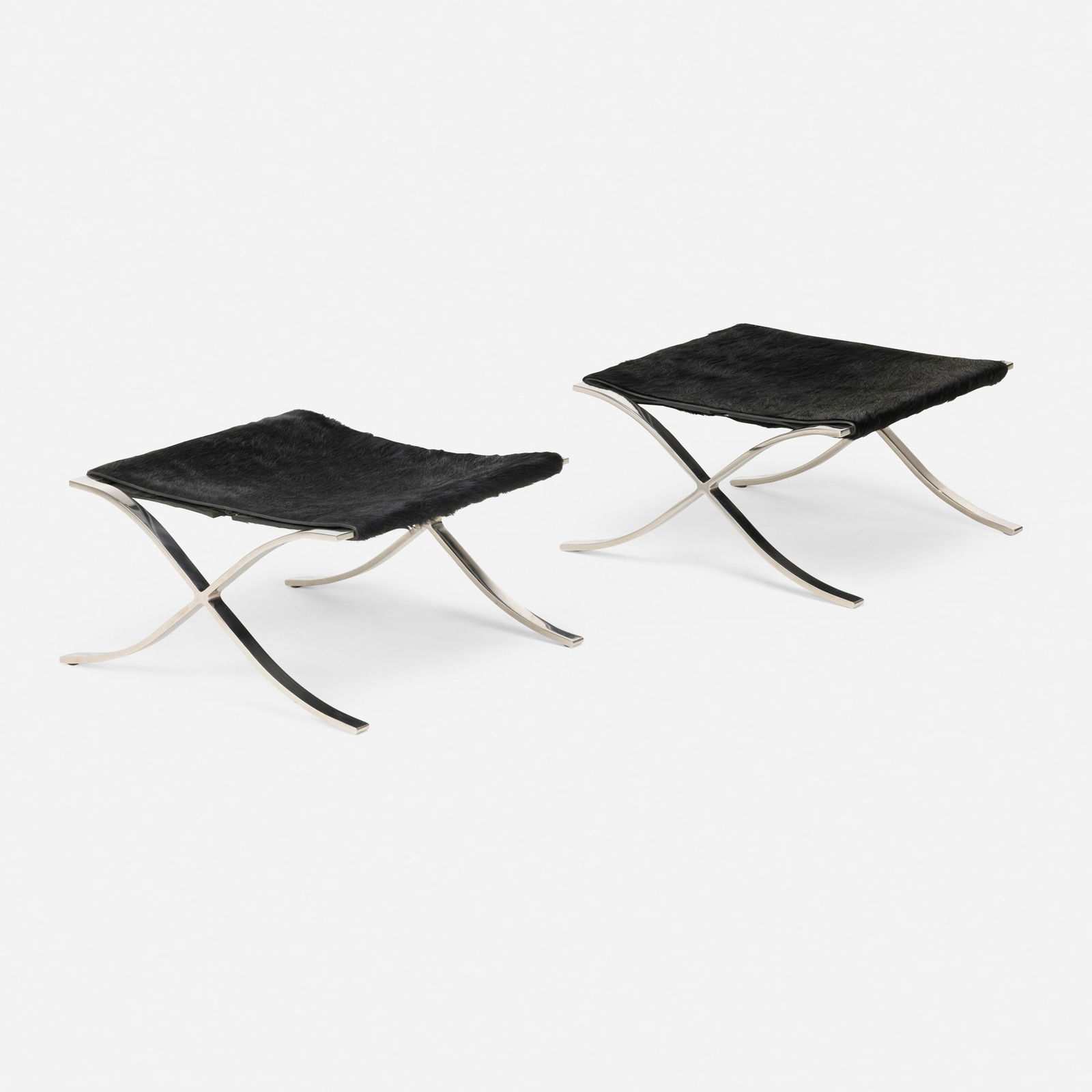 Ludwig Mies van der Rohe, Barcelona stools, pair (1 of 4)
