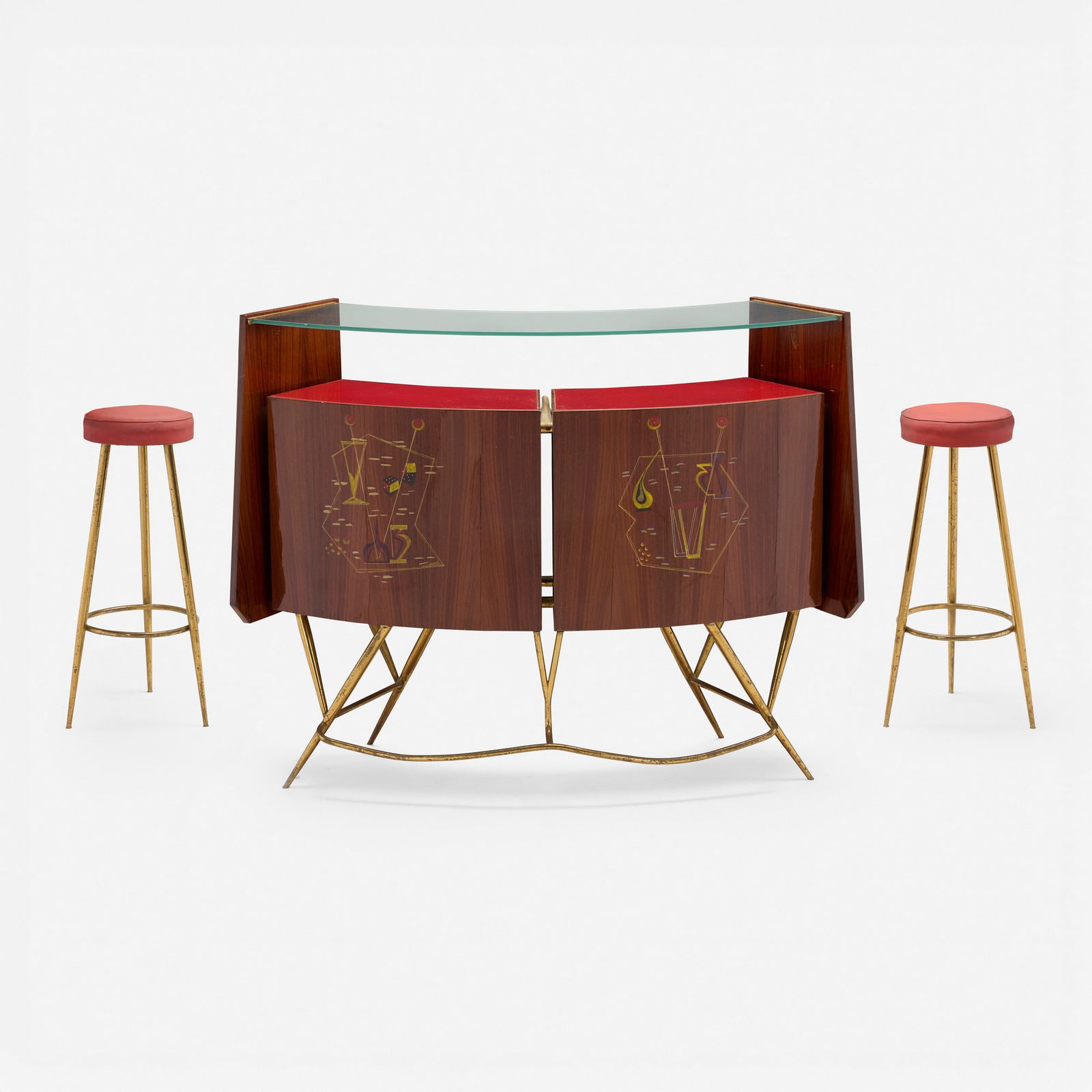 Italian, Bar and stools, pair (1 of 6)