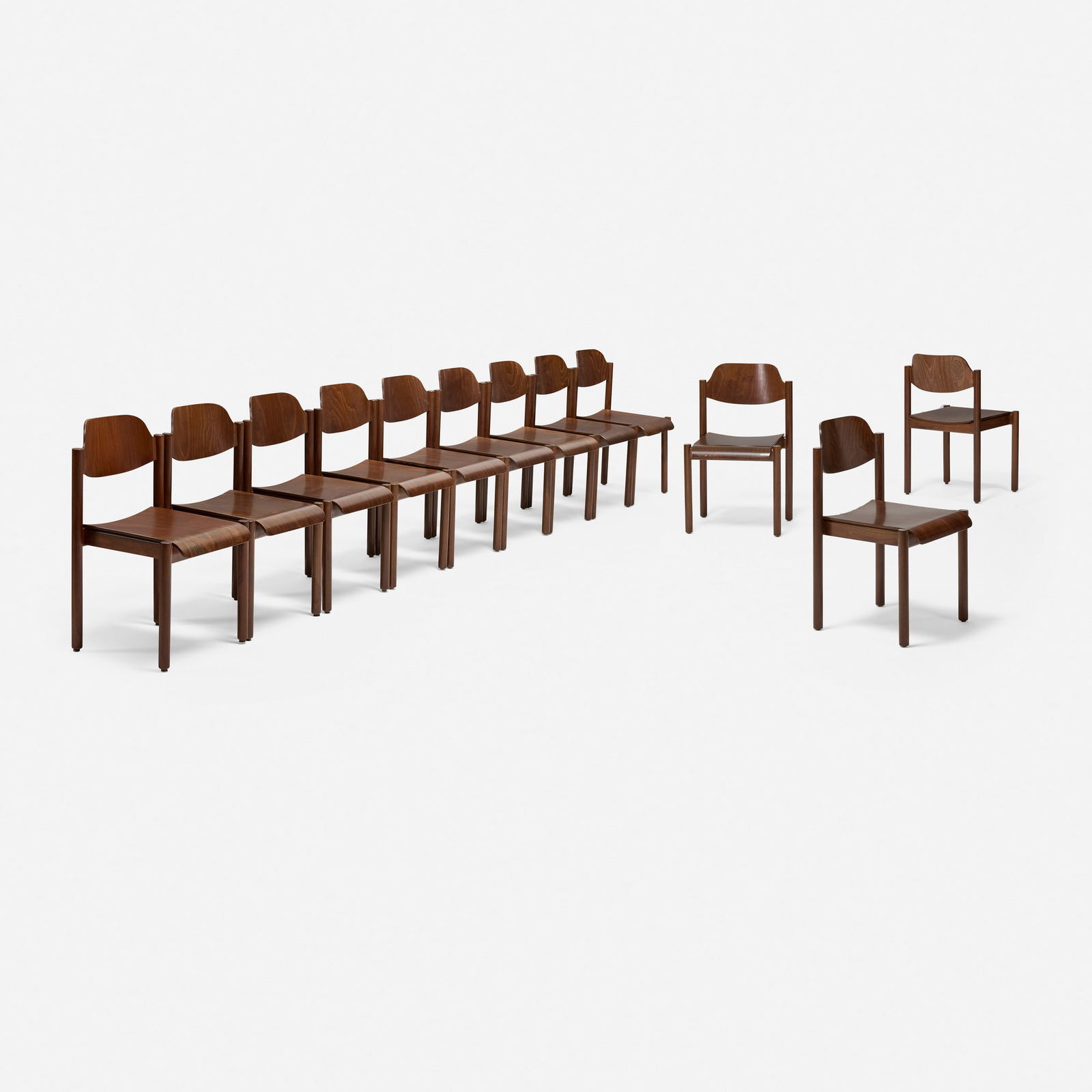 After Vico Magistretti, Chairs, set of twelve (1 of 6)
