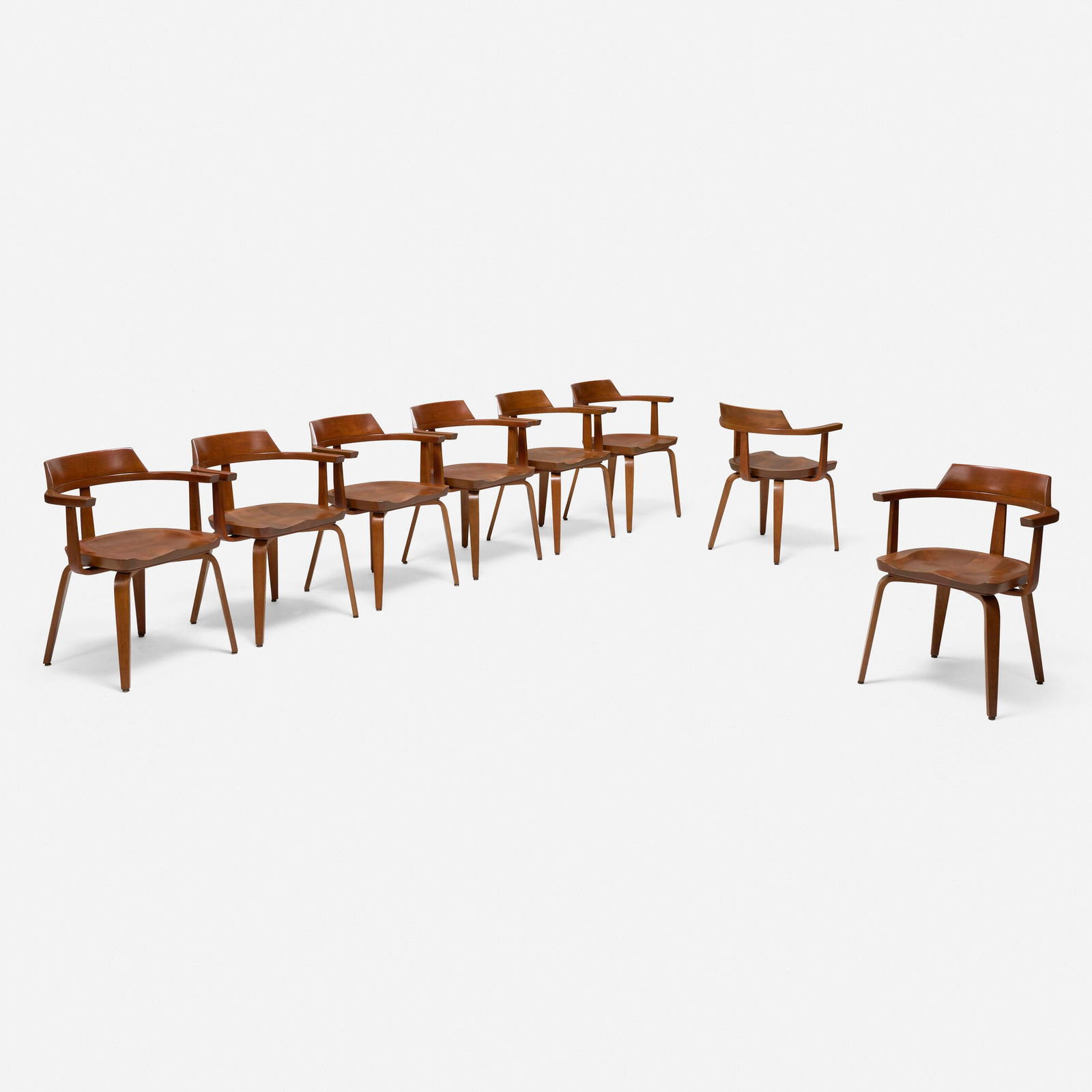 Walter Gropius, Armchairs model W199, set of eight (1 of 5)