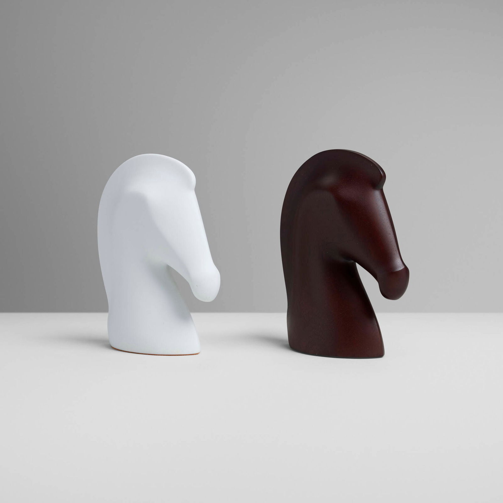 Hermes, Samarcande paperweights, set of two: Hermes Samarcande paperweights, set of two France / Indonesia, c. 2015 porcelain, mahogany 6.5 h x 5.25 w x 1.75 d in (17 x 13 x 4 cm) Impressed manufacturer's mark to underside of each example