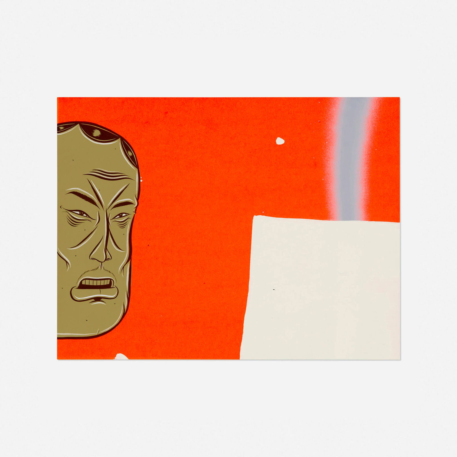 Barry McGee, Untitled: Barry McGee Untitled c. 2024 acrylic, spray paint and ink on paper 8.5 h x 10.875 w in (22 x 28 cm) Provenance: The Hole, New York | Estate of Reed Chojnacki This work will ship from