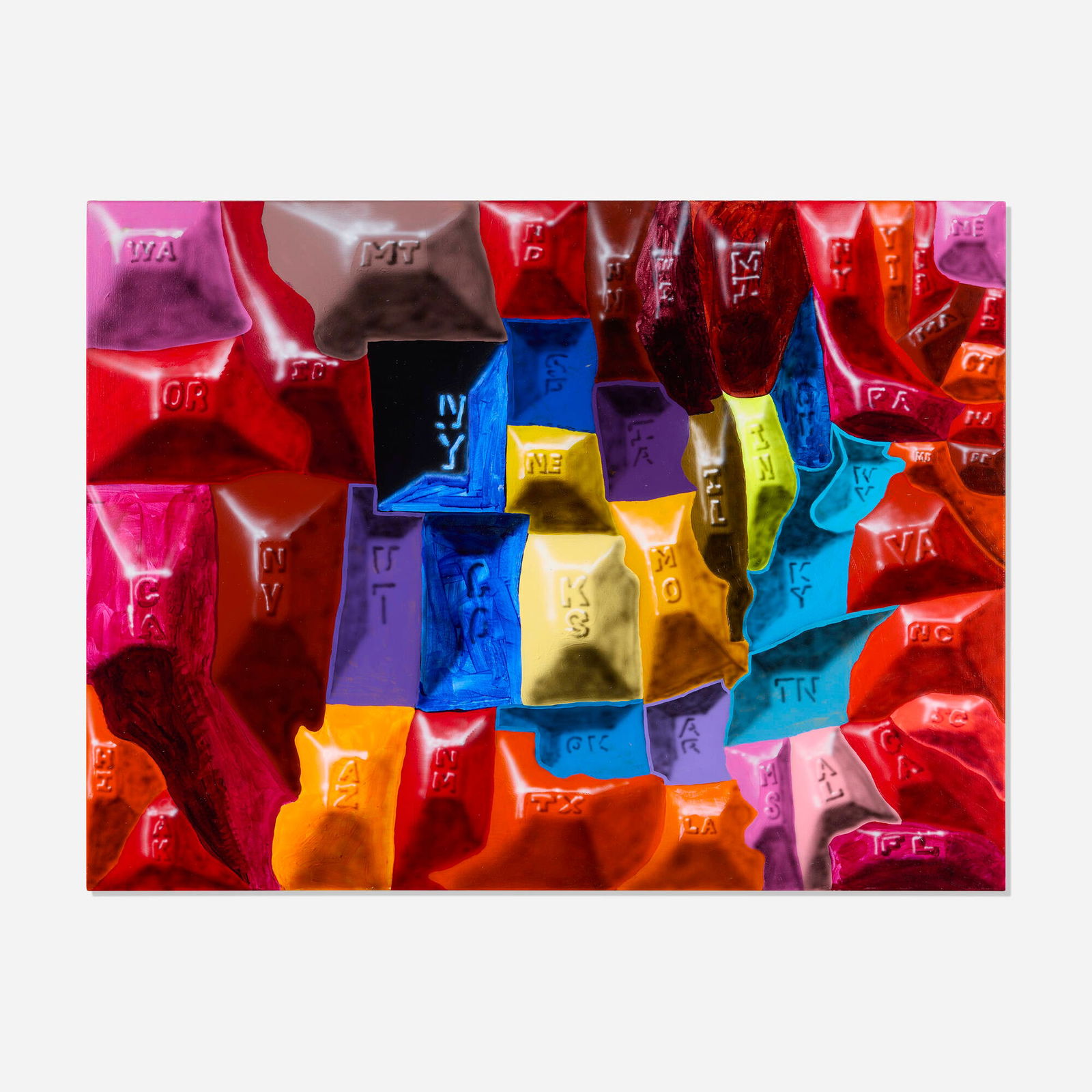 Royal Jarmon, Red Flower: Royal Jarmon Red Flower 2020 acrylic on canvas 36 h x 48 w in (91 x 122 cm) Signed, titled and dated to verso 'Royal NYC 2020 Red Flower'. Provenance: The Hole, New York | Estate of Reed