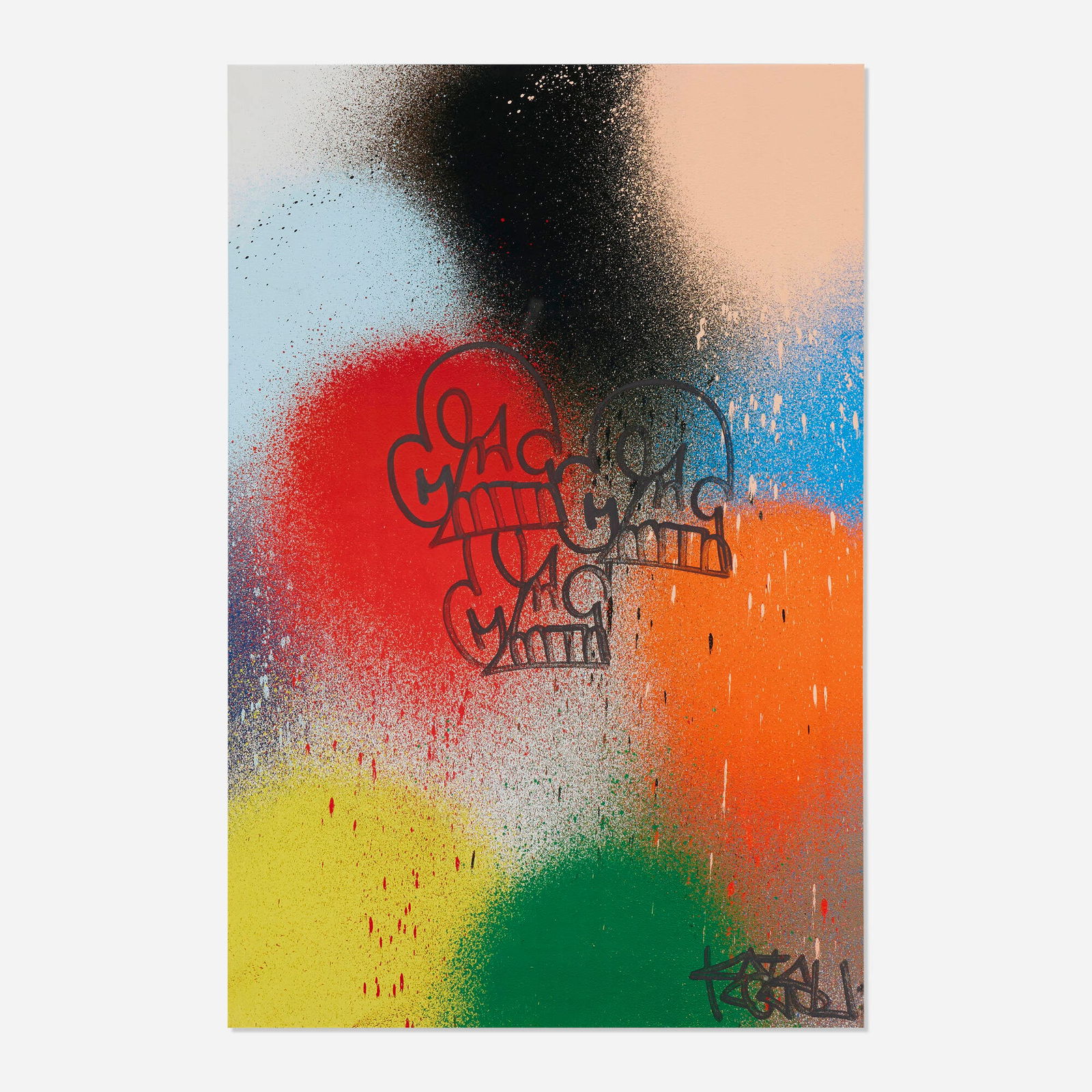 KATSU (Katsu Sawada), Untitled (DOT exhibition poster): KATSU (Katsu Sawada) Untitled (DOT exhibition poster) 2020 digital print with ink sight: 35.75 h x 23.5 w in (91 x 60 cm) Signed to lower right 'Katsu'. This work was published for the exhibition