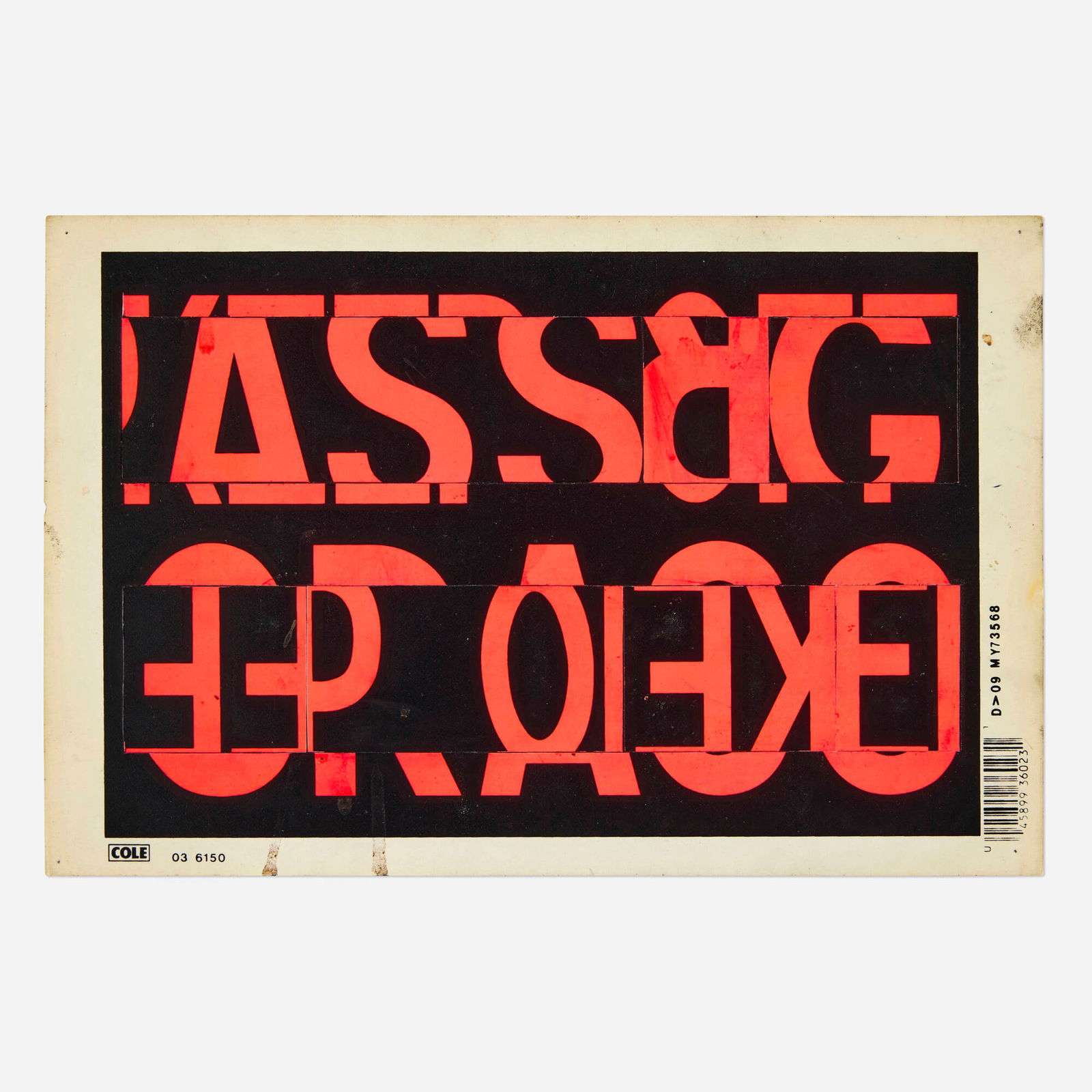 Bjorn Copeland, Sign #4 (Keep Off the Grass) (1 of 3)