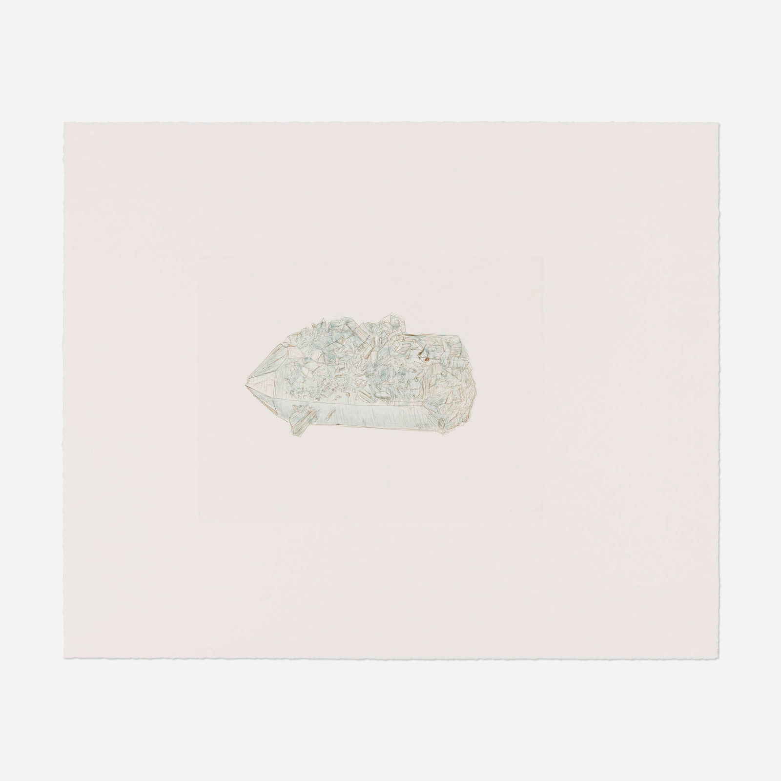 Kiki Smith, Xmas: Kiki Smith Xmas 2000 etching and aquatint in colors image: 7 h x 9 w in (18 x 23 cm) sheet: 14 h x 17 w in (36 x 43 cm) Signed and dated to verso 'XMAS 2000 Kiki Smith'. This work will ship from