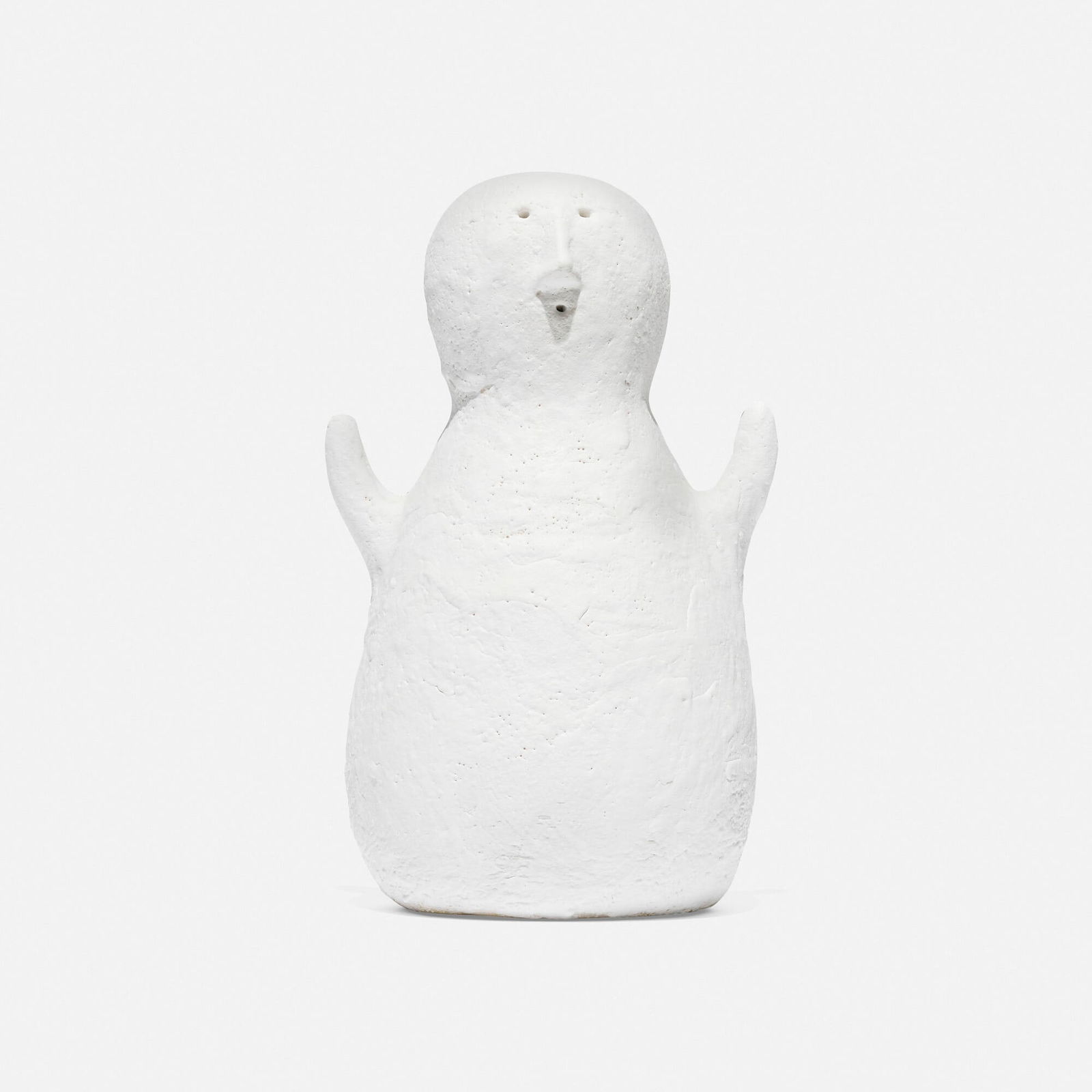 Stan Bitters, Haniwa figure: Stan Bitters Haniwa figure c. 2018 glazed earthenware 10.5 h x 7 w x 6 d in (27 x 18 x 15 cm) Signed to underside 'Bitters'. This work will ship from Los Angeles, California.