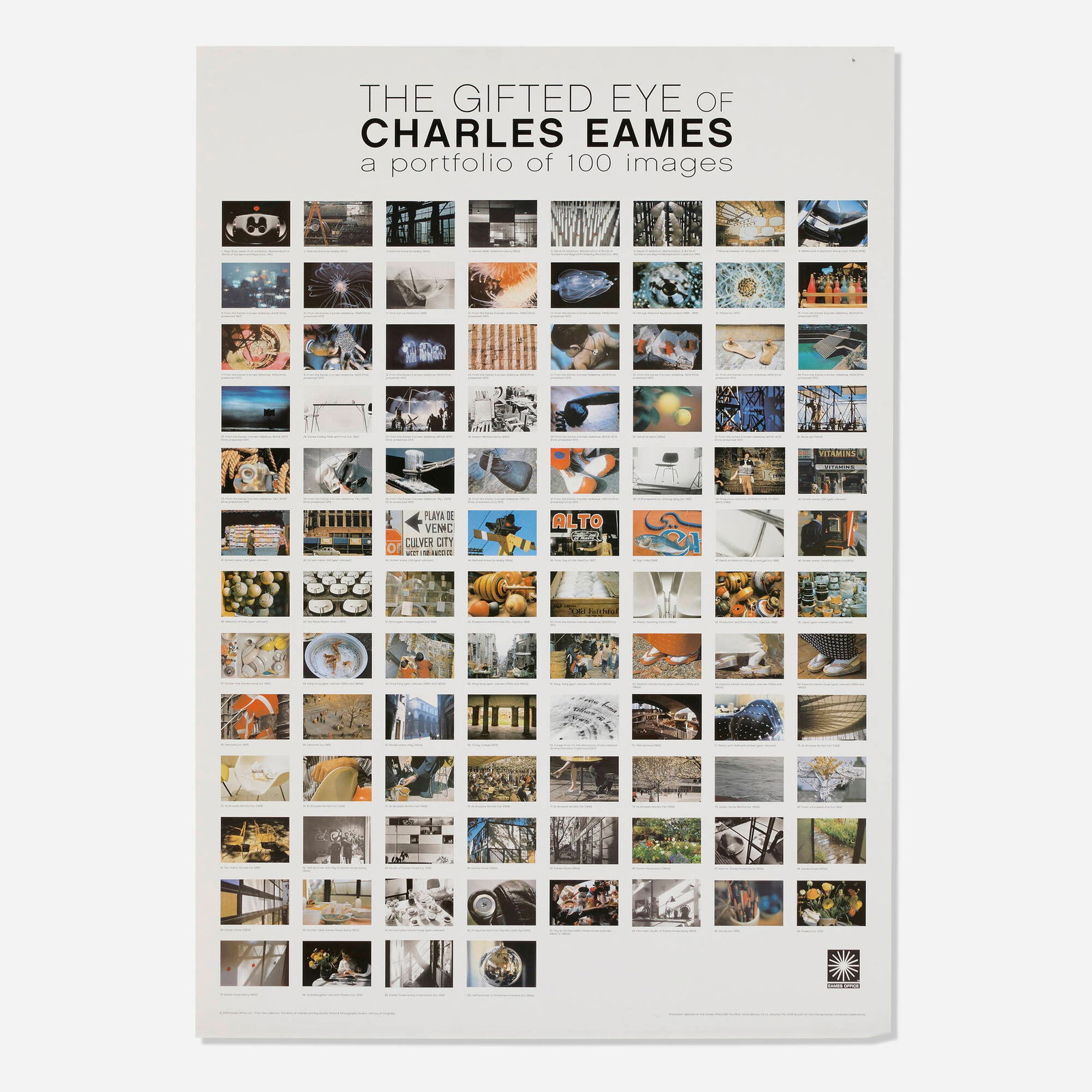 The Gifted Eye of Charles Eames: A Portfolio of 100 Images exhibition poster (1 of 3)