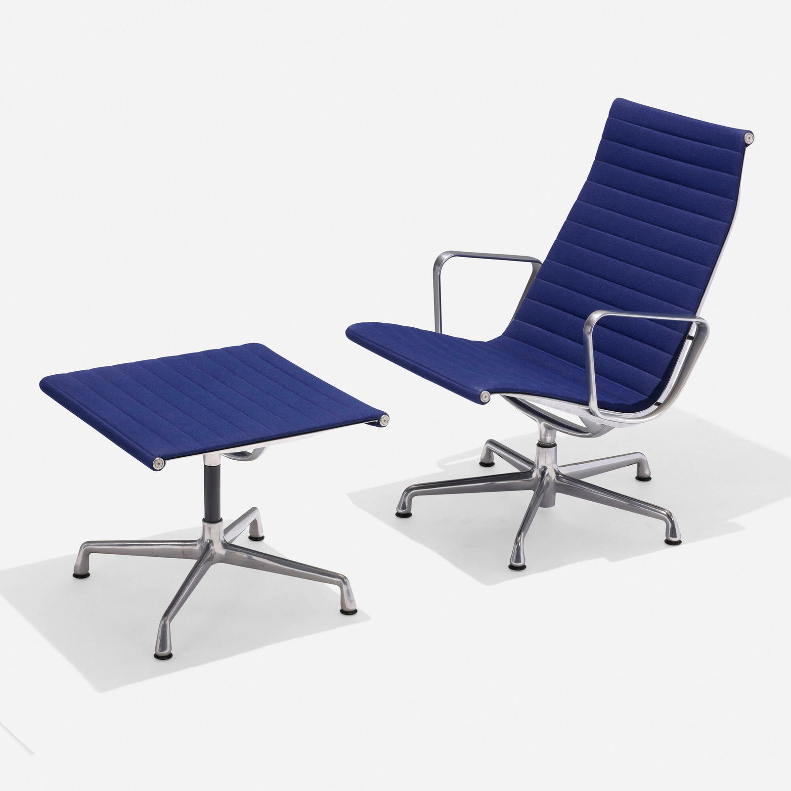 Charles and Ray Eames, Aluminum Group armchair and ottoman (1 of 5)