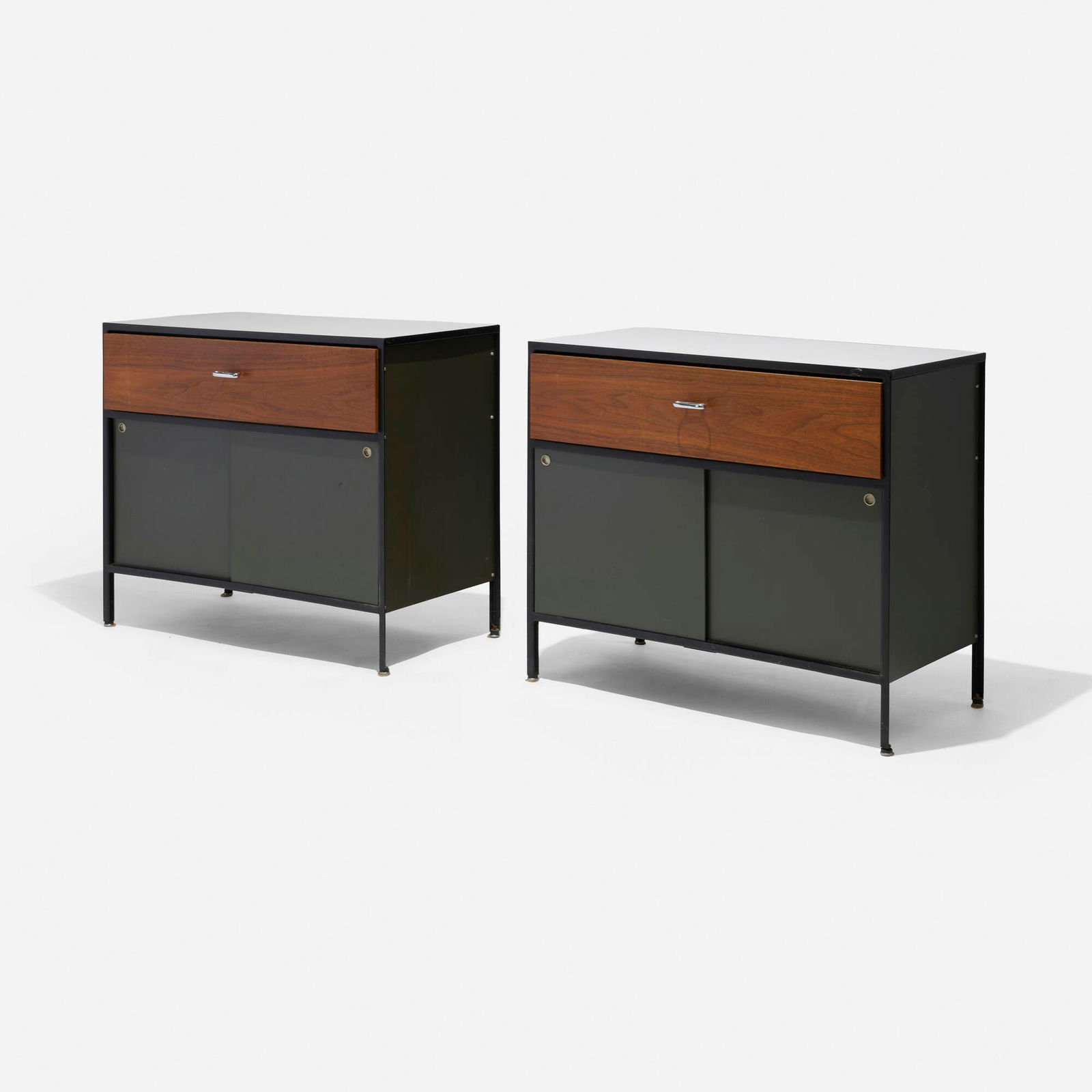 George Nelson & Associates, Steelframe cabinets model 4032, pair (1 of 5)