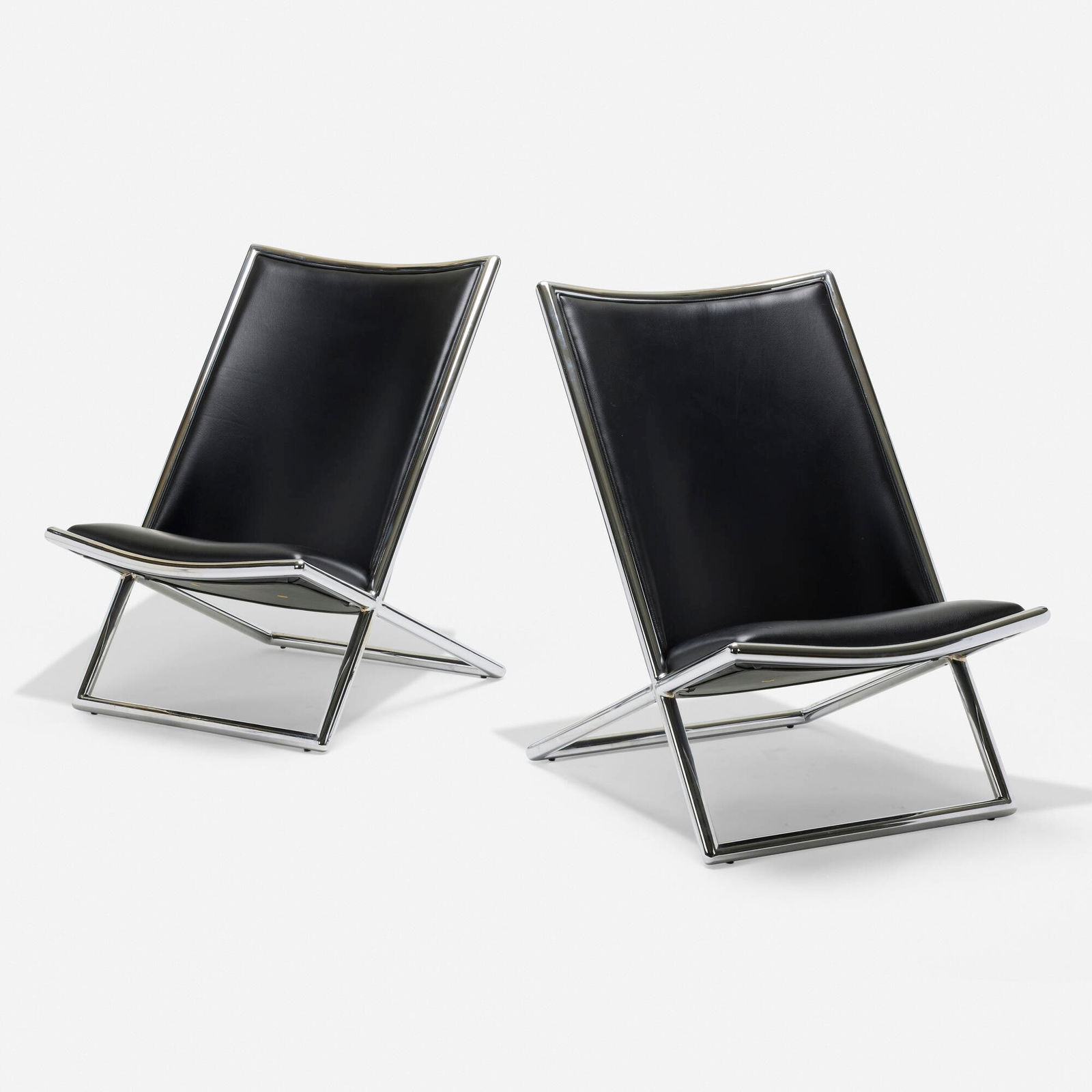Ward Bennett, Scissor chairs, pair (1 of 4)