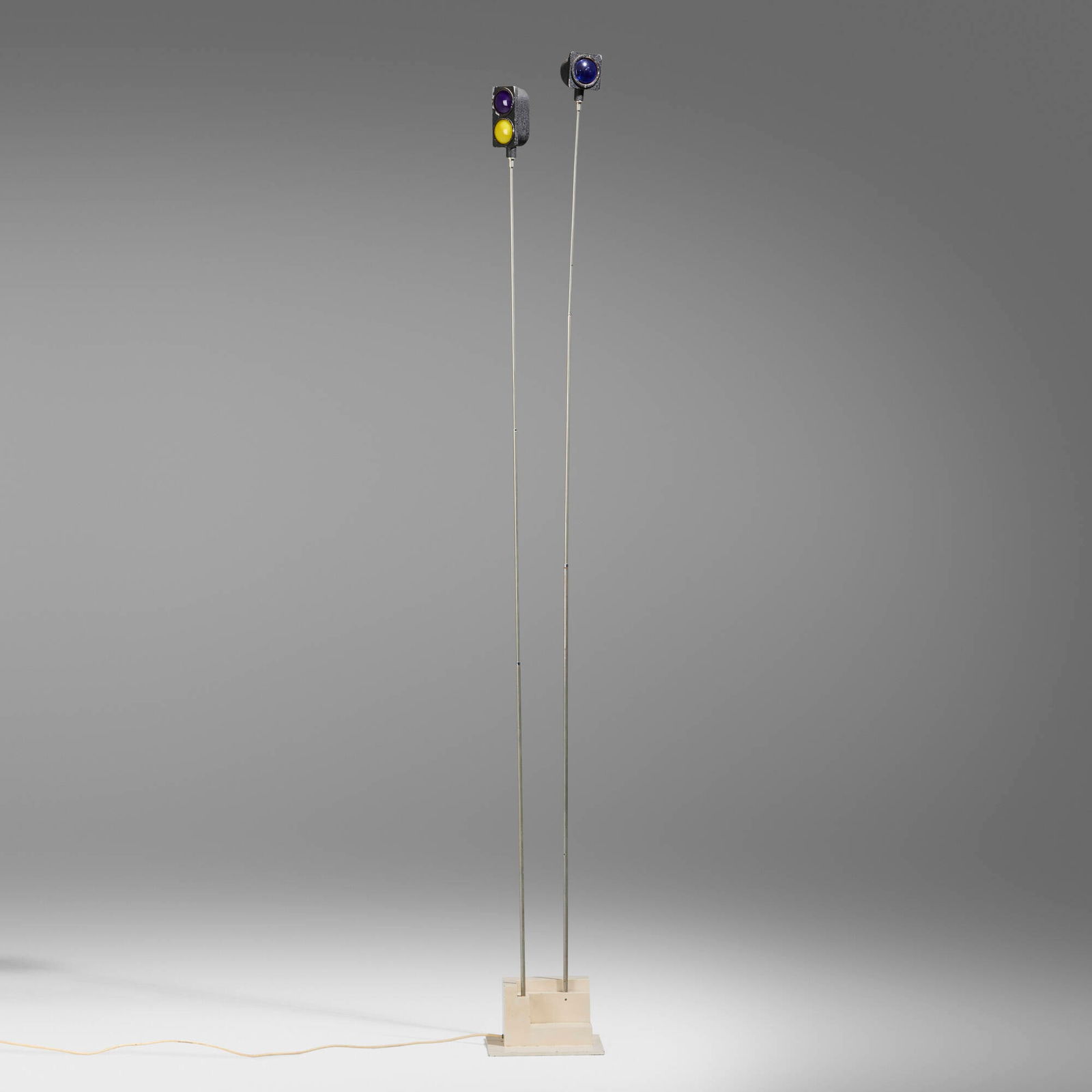 Vassilakis Takis, Signal lamp, series 3: Vassilakis Takis Signal lamp, series 3 UnlimitedGreece / United Kingdom, 1968textured-coated aluminum, chrome-plated steel, painted aluminum, plastic 78.75 h x 10.25 w x 9.25 d in (200 x 26 x 2