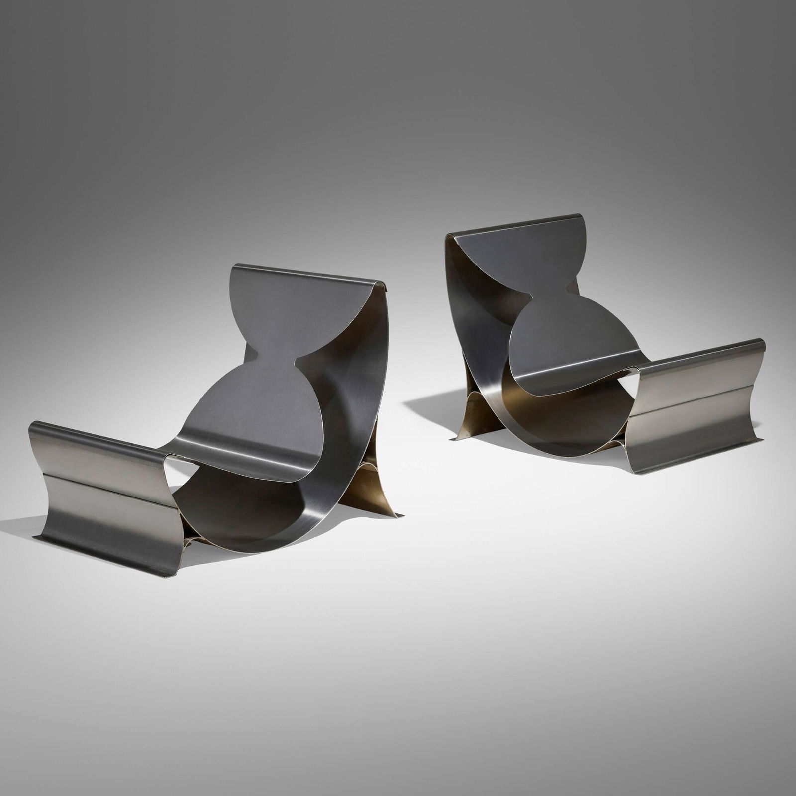 Maria Pergay, Lounge chairs, pair (1 of 4)