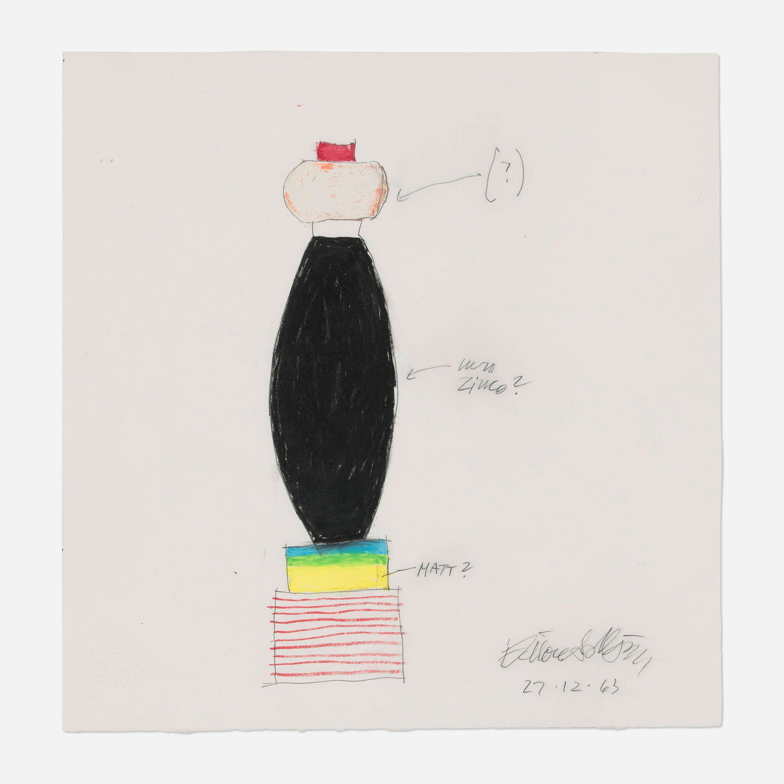 Ettore Sottsass, Menta totem drawing (1 of 4)