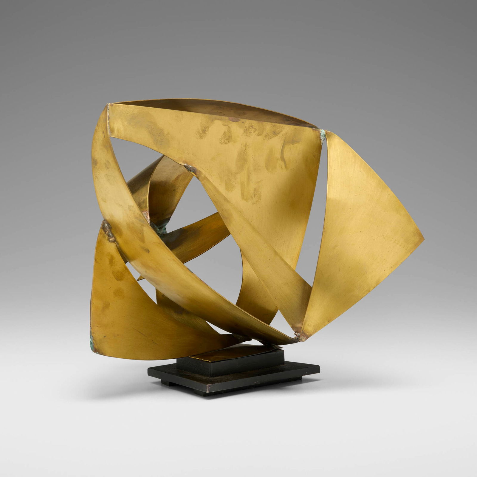 Boris Anastassievitch, Untitled (Sculpture): Boris Anastassievitch Untitled (Sculpture) c. 1970 brass-washed metal, painted steel 11.75 h x 13.5 w x 8.5 d in (30 x 34 x 22 cm) Provenance: Magen H Gallery, New York | Private Collection 