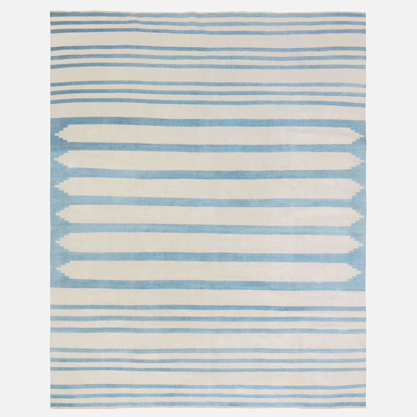 Indian, Dhurrie carpet: Indian Dhurrie carpet c. 1955 cotton 7'6" x 9'9" in (229 x 297 cm) This work will ship from Lambertville, New Jersey.