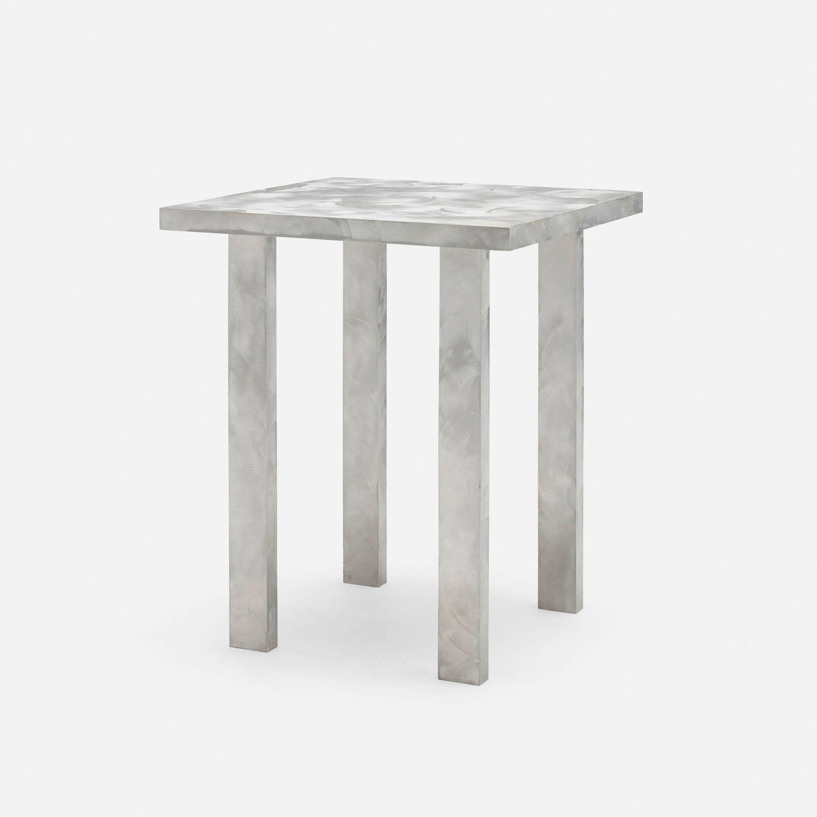 Howard Meister, Occasional table: Howard Meister Occasional table USA, 2009 aluminum 21.25 h x 17.25 w x 17.25 d in (54 x 44 x 44 cm) Signed, dated and numbered to underside 'Howard Meister 2009 AP'. This work is an artist's proof