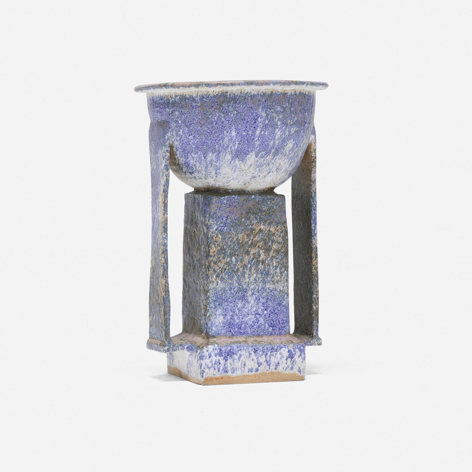 Chris Brock, Large Double-Handled Deco Bowl-Urn, model 113: Chris Brock Large Double-Handled Deco Bowl-Urn, model 113 2022 glazed stoneware 23.5 h x 15.5 w x 16 d in (60 x 39 x 41 cm) Incised signature to interior 'CB'. Provenance: Acquired directly from