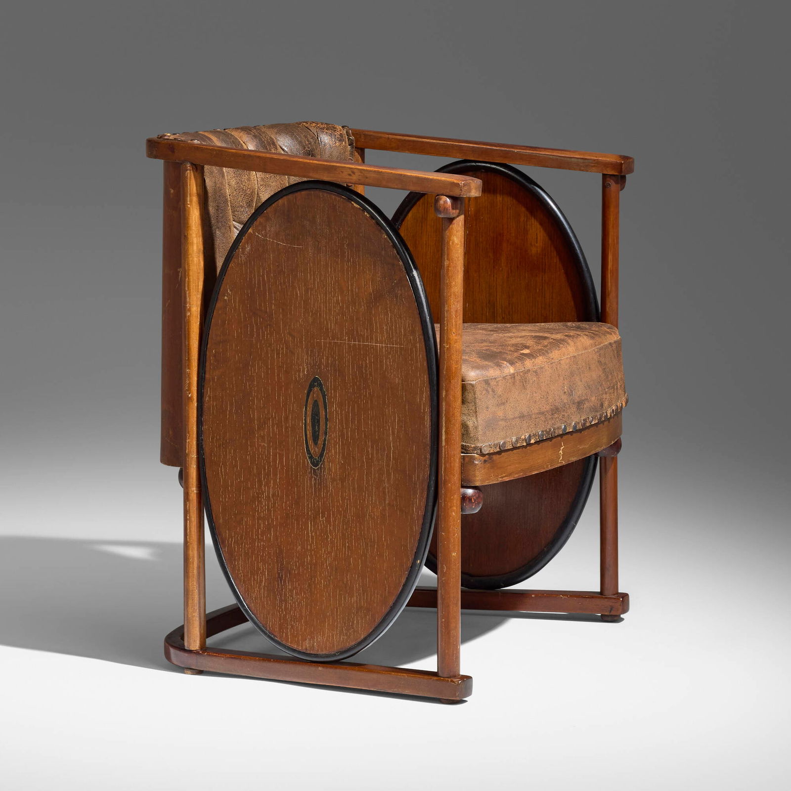 Koloman Moser, Rare inlaid armchair, model 422 (1 of 6)