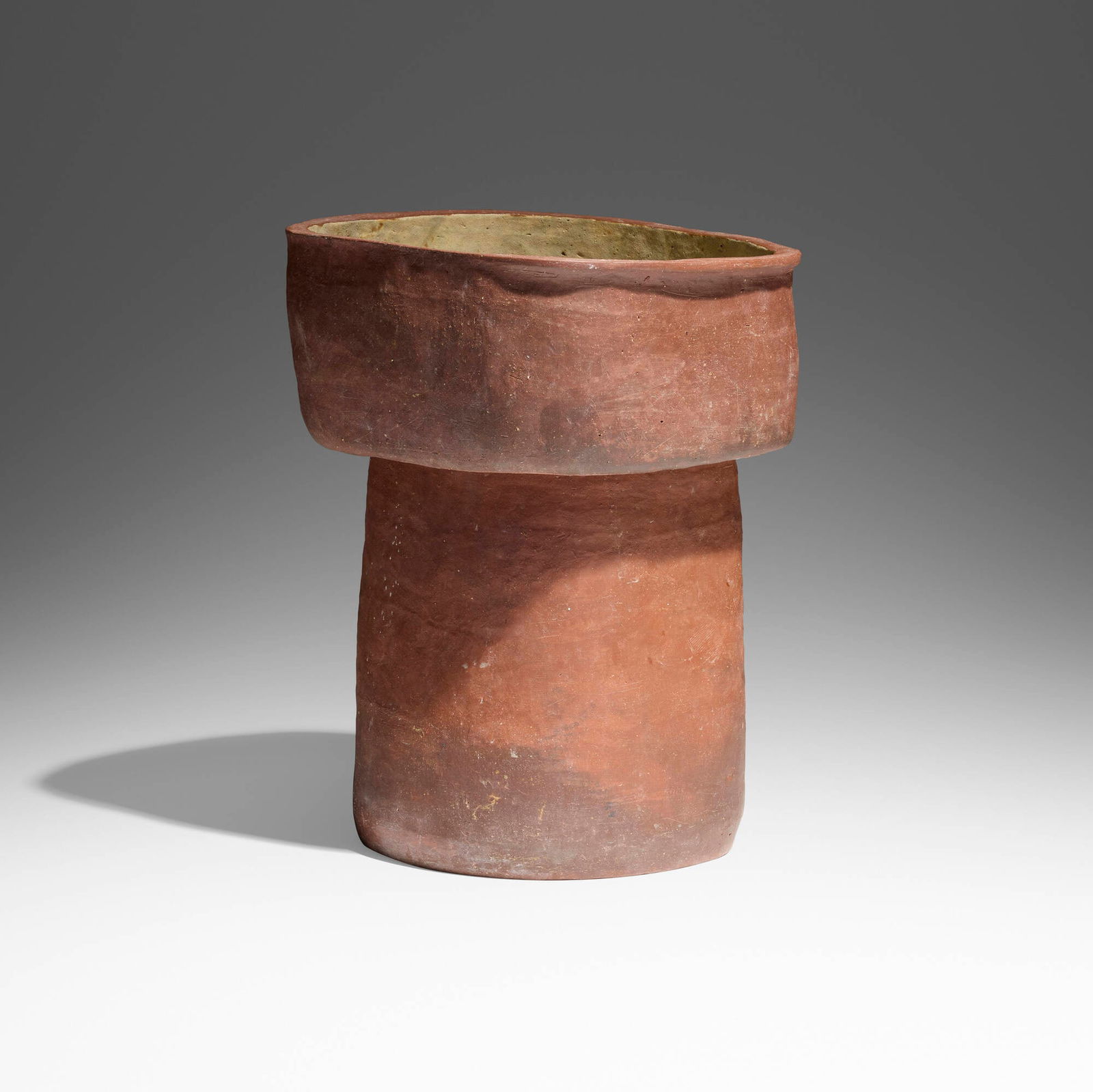 Leza McVey, Fountain: Leza McVey Fountain c. 1960glazed stoneware 14.75 h x 11.25 w x 10.25 d in (37 x 29 x 26 cm) Fountain is composed of three elements. Incised signature to underside 'Leza'. Prove