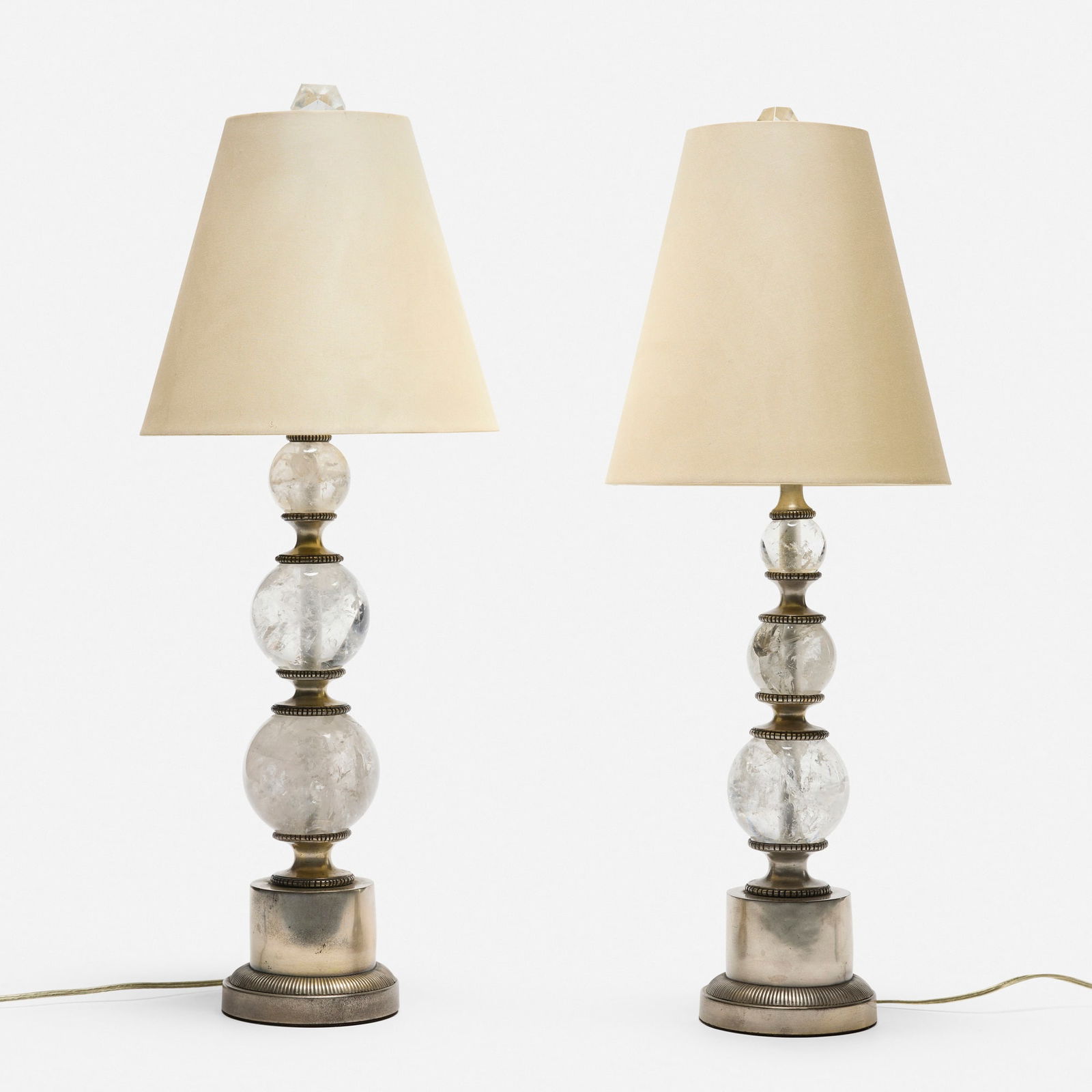 20th Century, Rock Crystal lamps, set of two (1 of 4)