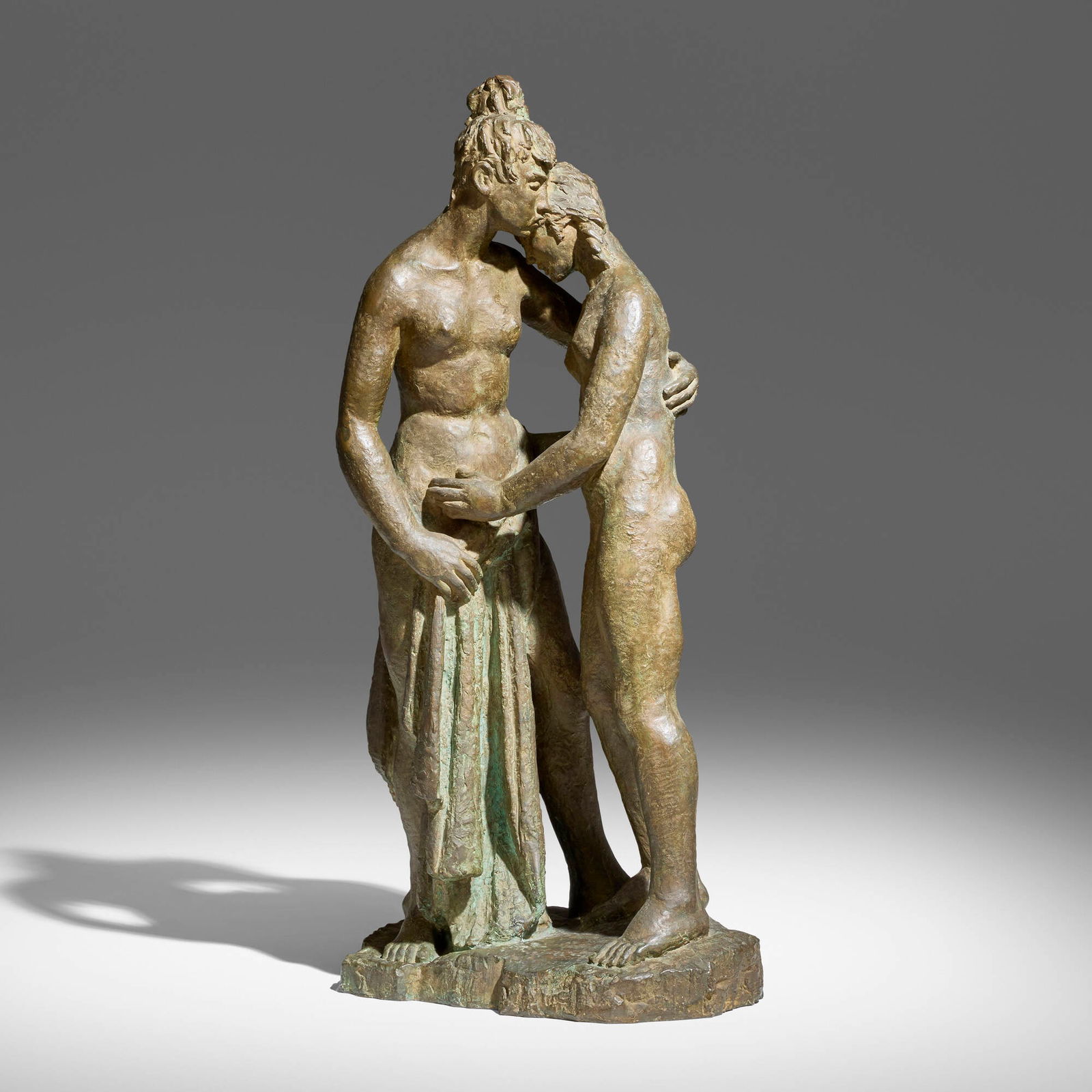 Livia Papini, The Sisters: Livia Papini The Sisters bronze 36.5 h x 17.5 w x 13.75 d in (93 x 44 x 35 cm) Provenance: JF Chen, Los Angeles This work will ship from Los Angeles, California.