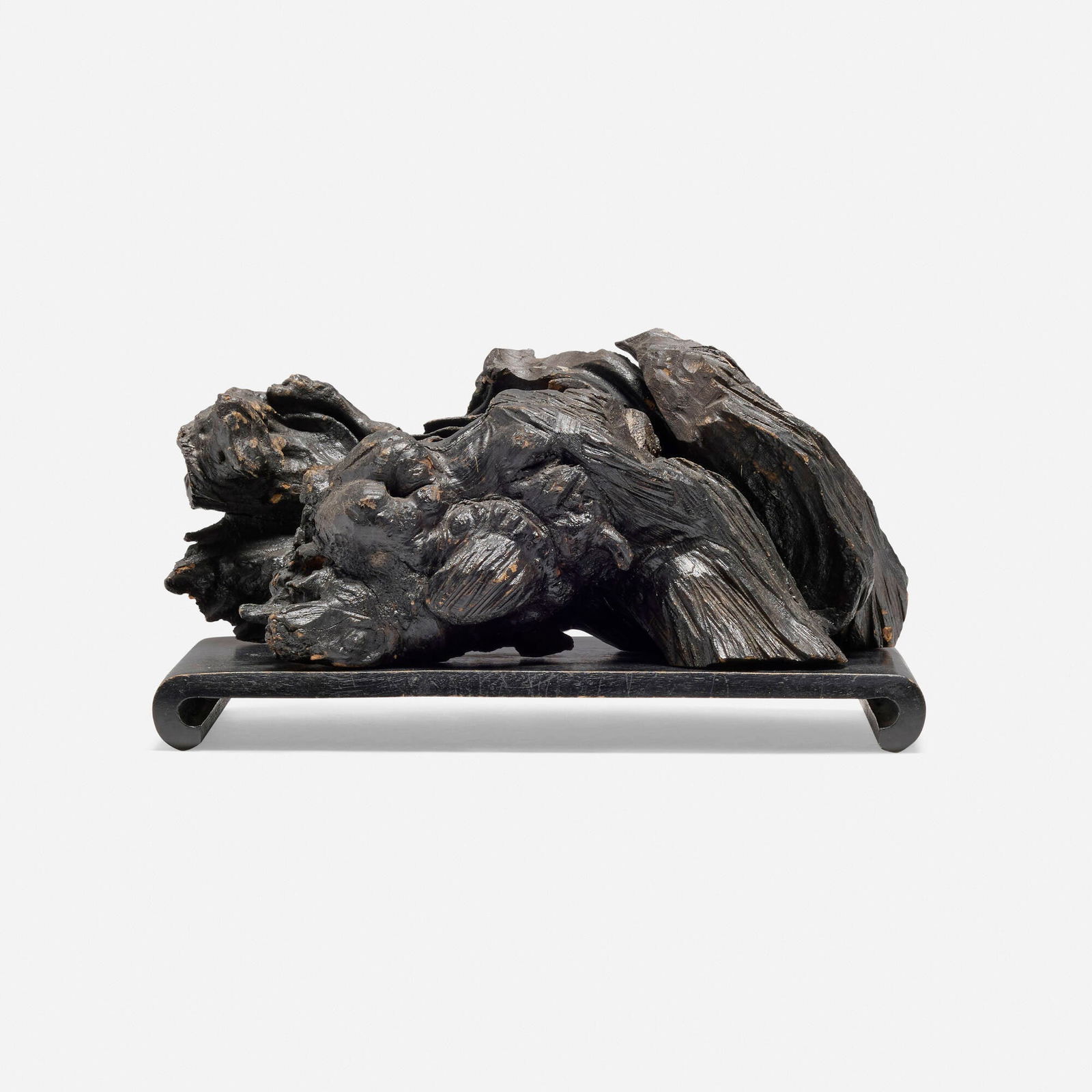 Chinese, Root wood scholar's object: Chinese Root wood scholar's object painted root wood 4 h x 9 w x 5.5 d in (10 x 23 x 14 cm) Provenance: JF Chen, Los Angeles This work will ship from Los Angeles, California.