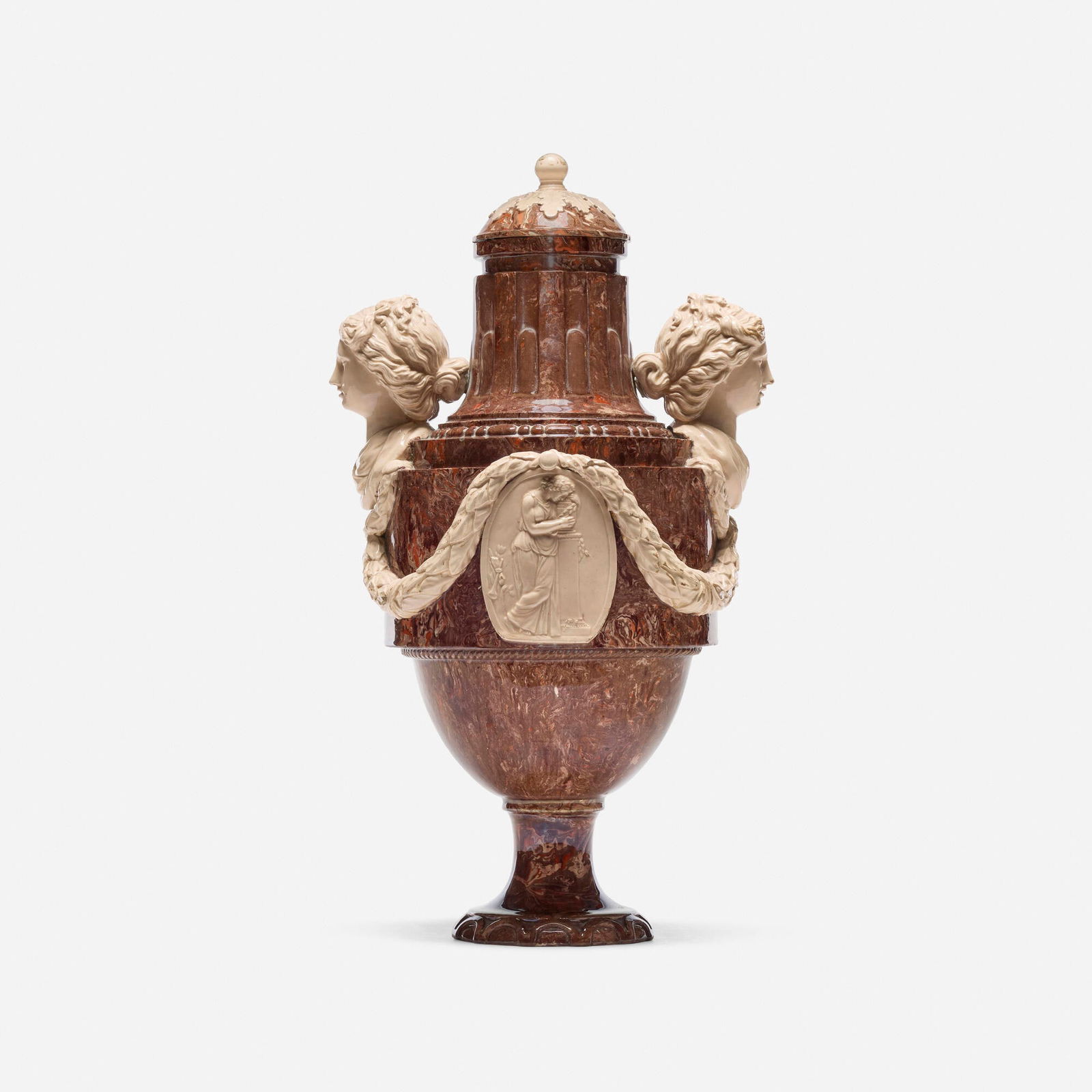 English, Ornamental agateware vase (1 of 4)