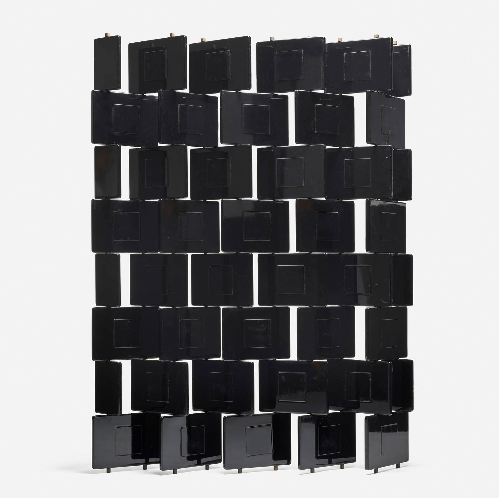 Eileen Gray, Brick screen: Eileen Gray Brick screen ClassiCon Ireland / Germany, 1922-23 / c. 1995 lacquered wood, bronze 68.25 h x 50 w x 20 d in (173 x 127 x 51 cm) Provenance: JF Chen, Los Angeles Literature: Eileen