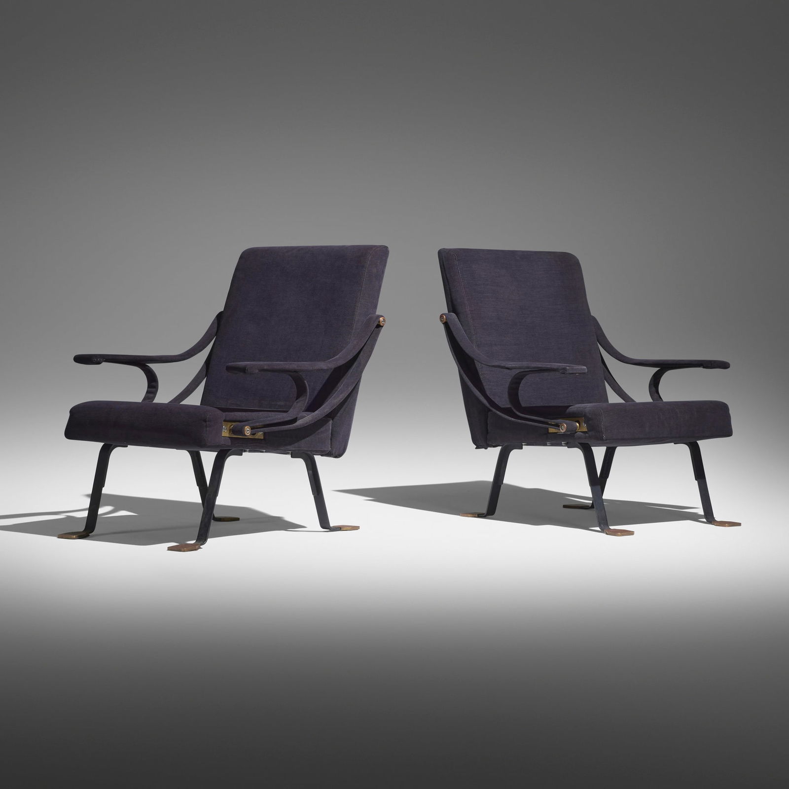 Ignazio Gardella, Digamma lounge chairs, pair (1 of 5)
