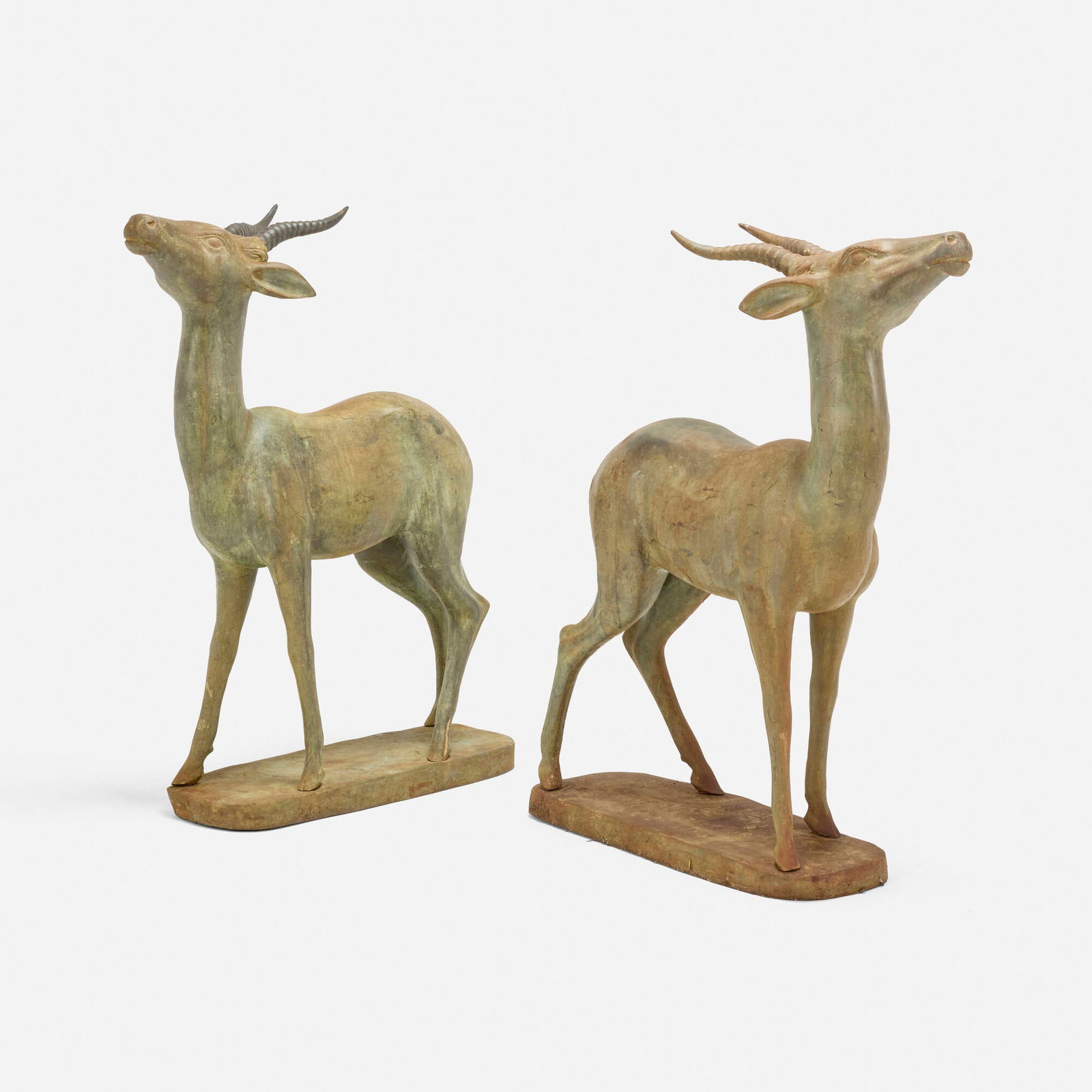 Italian, Antelope figures, pair (1 of 4)