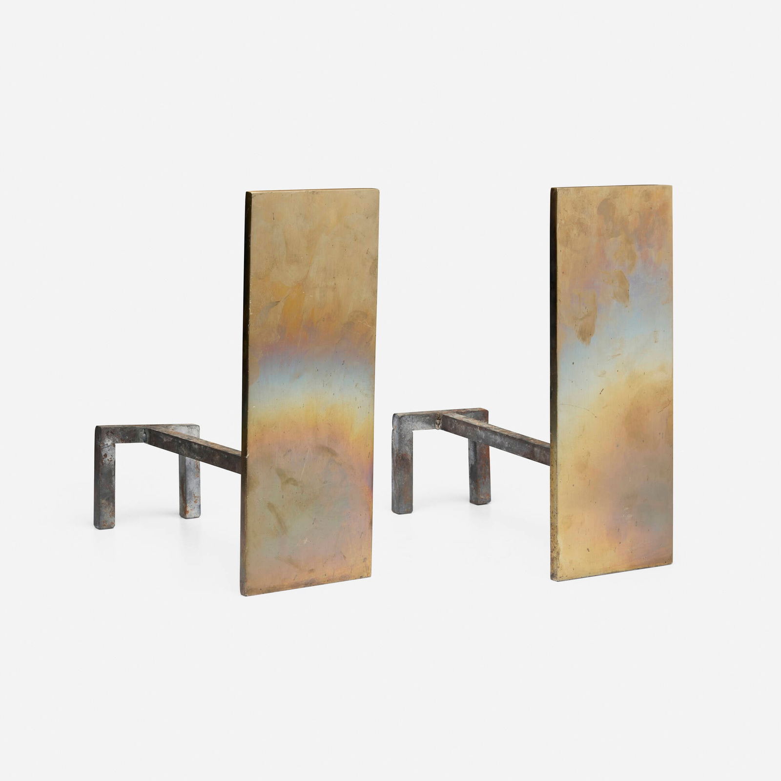 John Lyle, Robert andirons, pair: John Lyle Robert andirons, pair USA, 2010 bronze, iron 15.75 h x 6 w x 4.5 d in (40 x 15 x 11 cm) This work will ship from Lambertville, New Jersey.