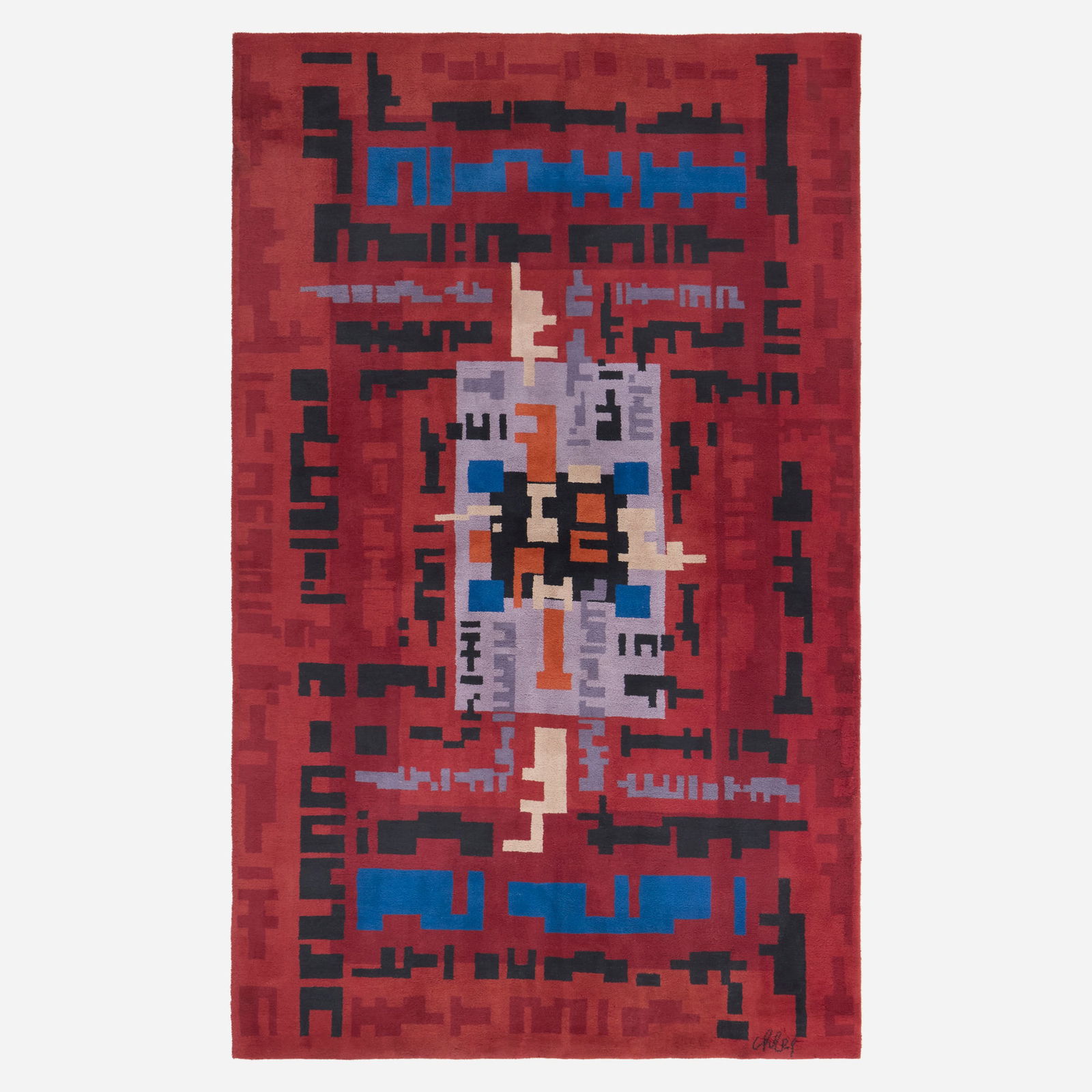 Georges Leclere, attribution, Art Deco pile carpet (1 of 1)